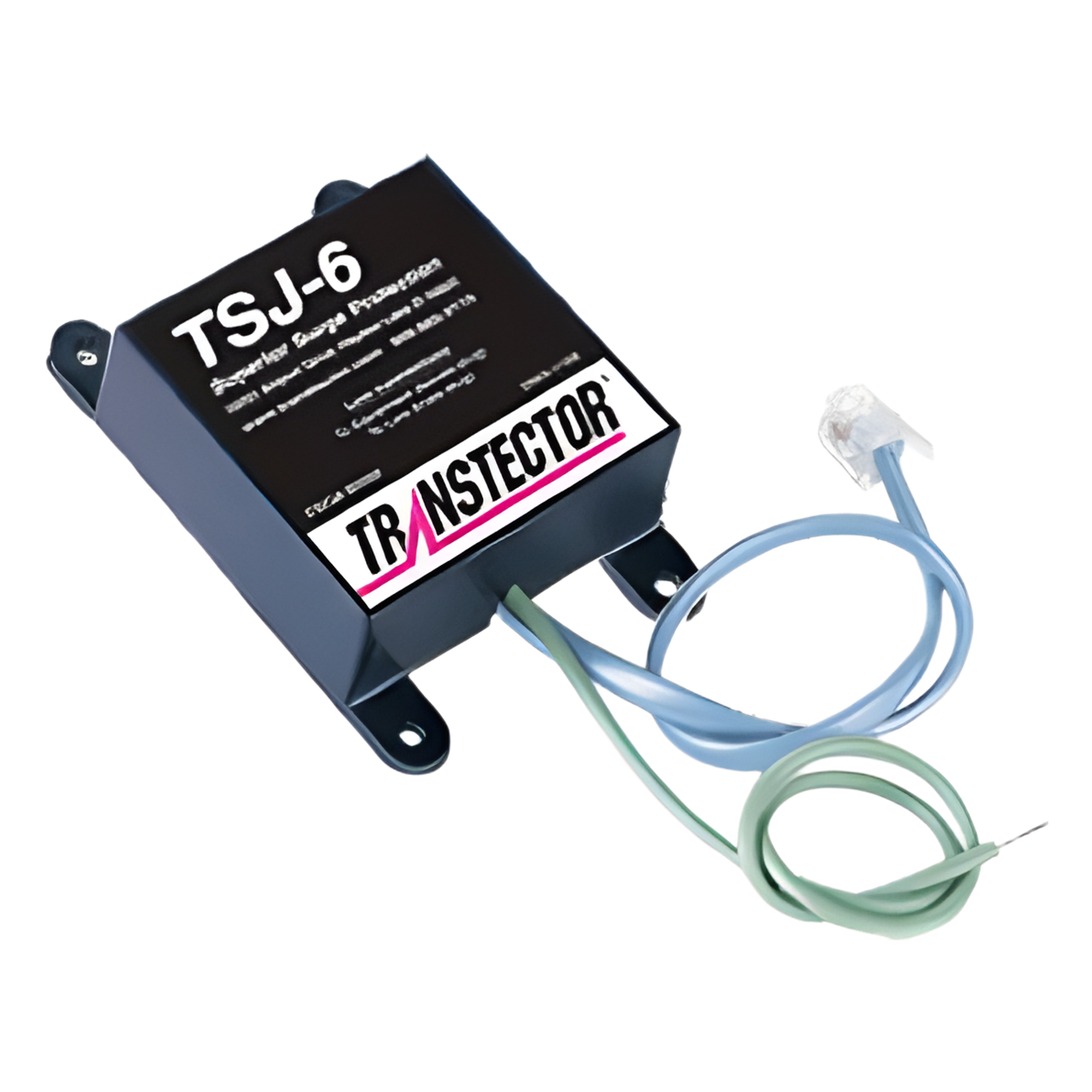 Protector de Línea Telefónica / SASD / RJ-11 / 160V / Bidireccional / <5ns / 2.2 x 2.2 x 0.89 in — TRANSTECTOR · SKU TSJ-6A