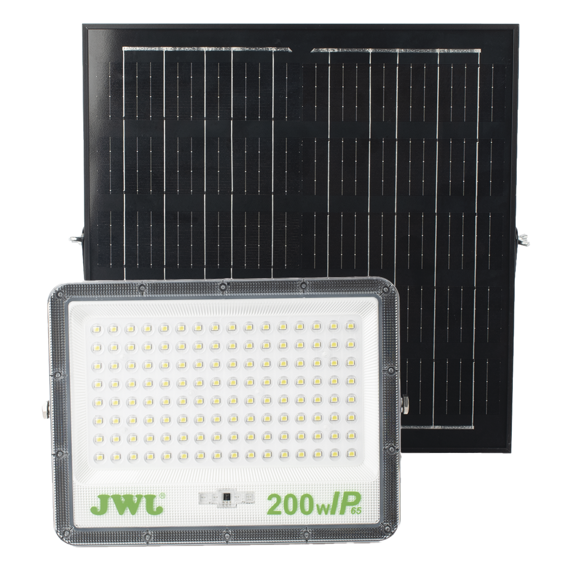 Reflector LED Solar / 200 W / Luz Blanca Fría 6500 K / Ángulo 120° / IP65 / Batería 3.2 VCD — JWJ · SKU JLRE-SOL-01-200N