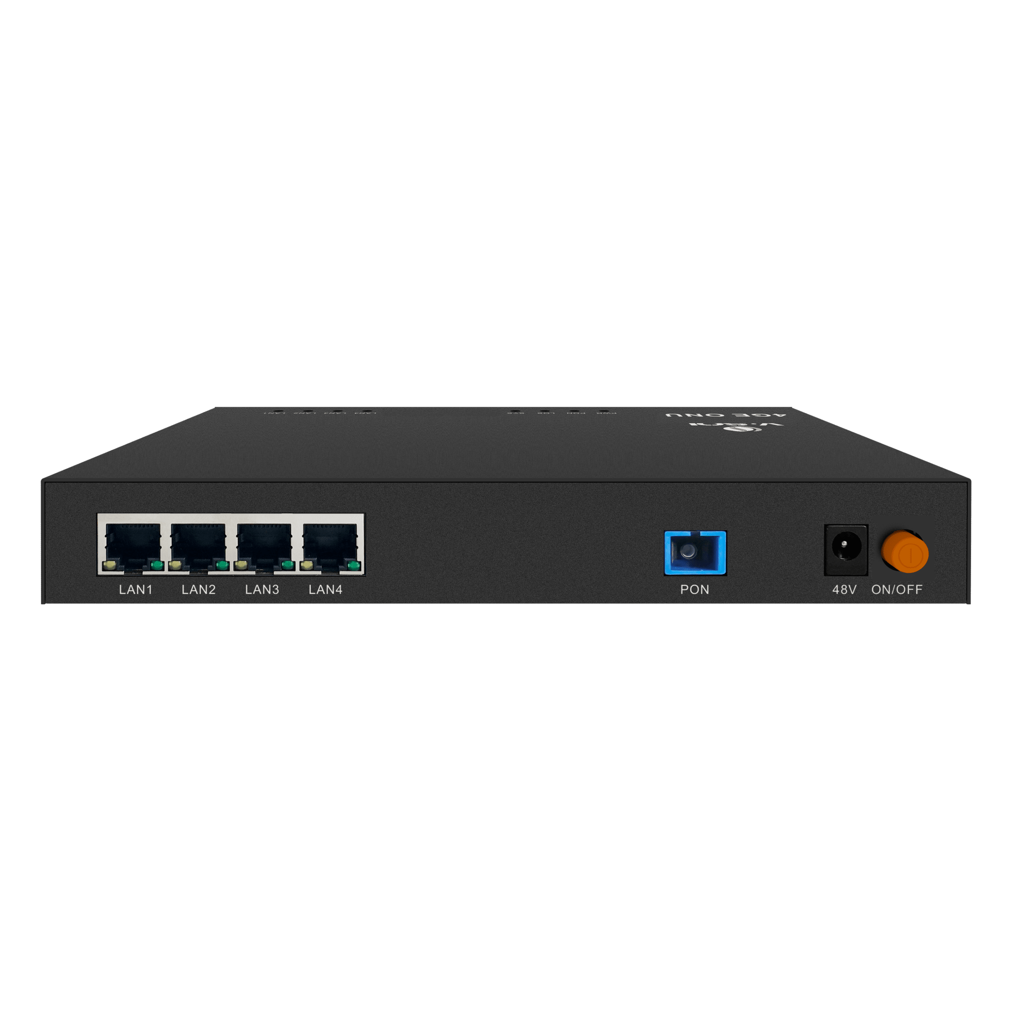 ONU Dual EPON/GPON / 4 Puertos PoE 802.3af/at Gigabit / 1 Puerto SC/UPC / Chasis Metálico / Triple Play — V-SOL · SKU V2804-4GL-PSE