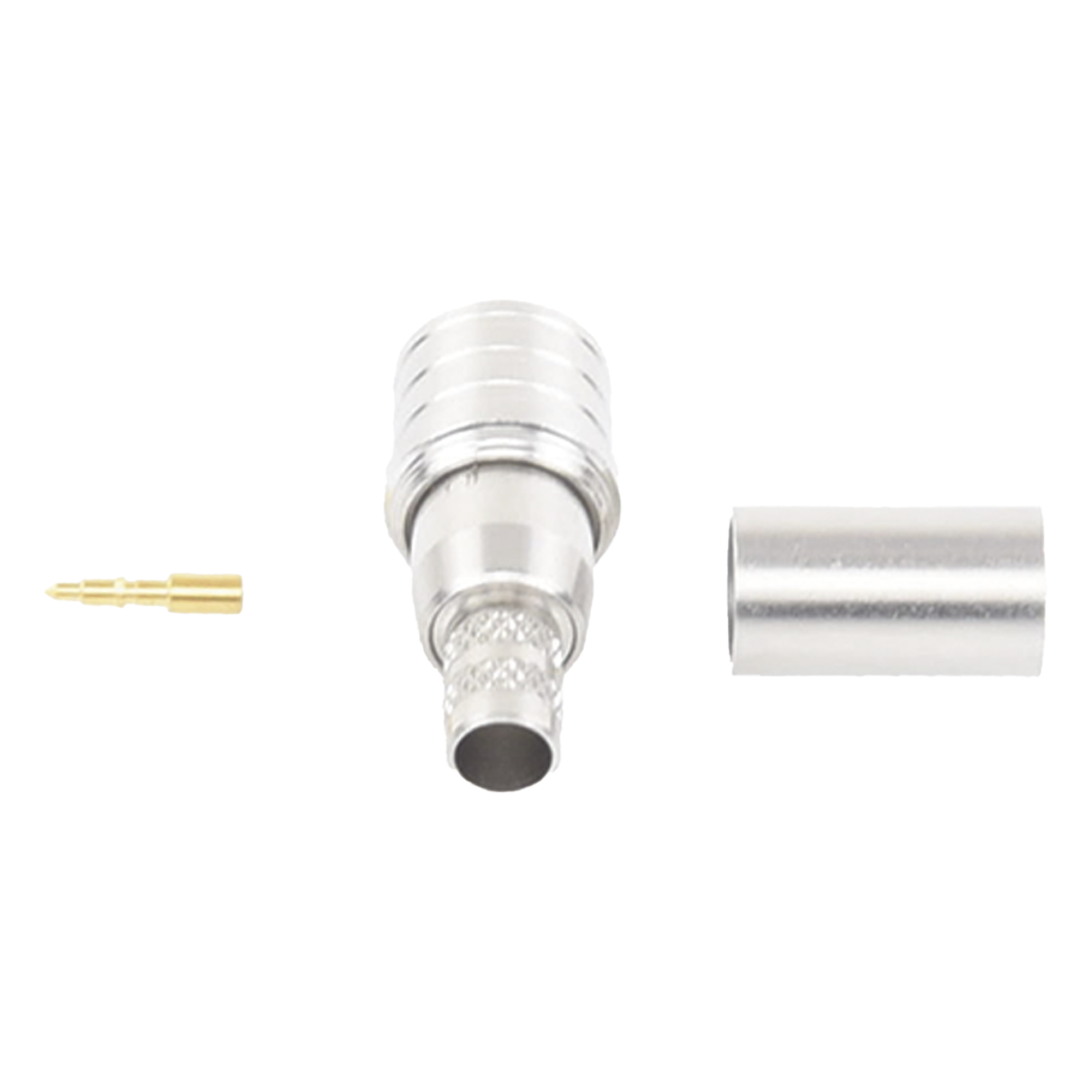 Conector RF Coaxial / QMA Macho / Anillo Plegable / 50 Ω / 0-6 GHz / 335 VRMS / RG-8/X, LMR-240