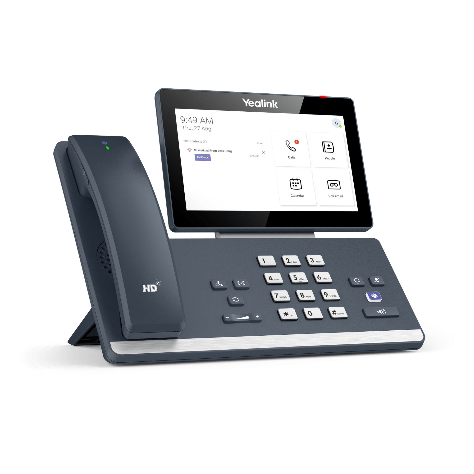Teléfono IP Empresarial / Pantalla Táctil 7 Pulgadas / Bluetooth 5.2 / Wi-Fi Dual Band / PoE / Microsoft Teams Nativo — YEALINK · SKU MP58-WH-E2-TEAMS