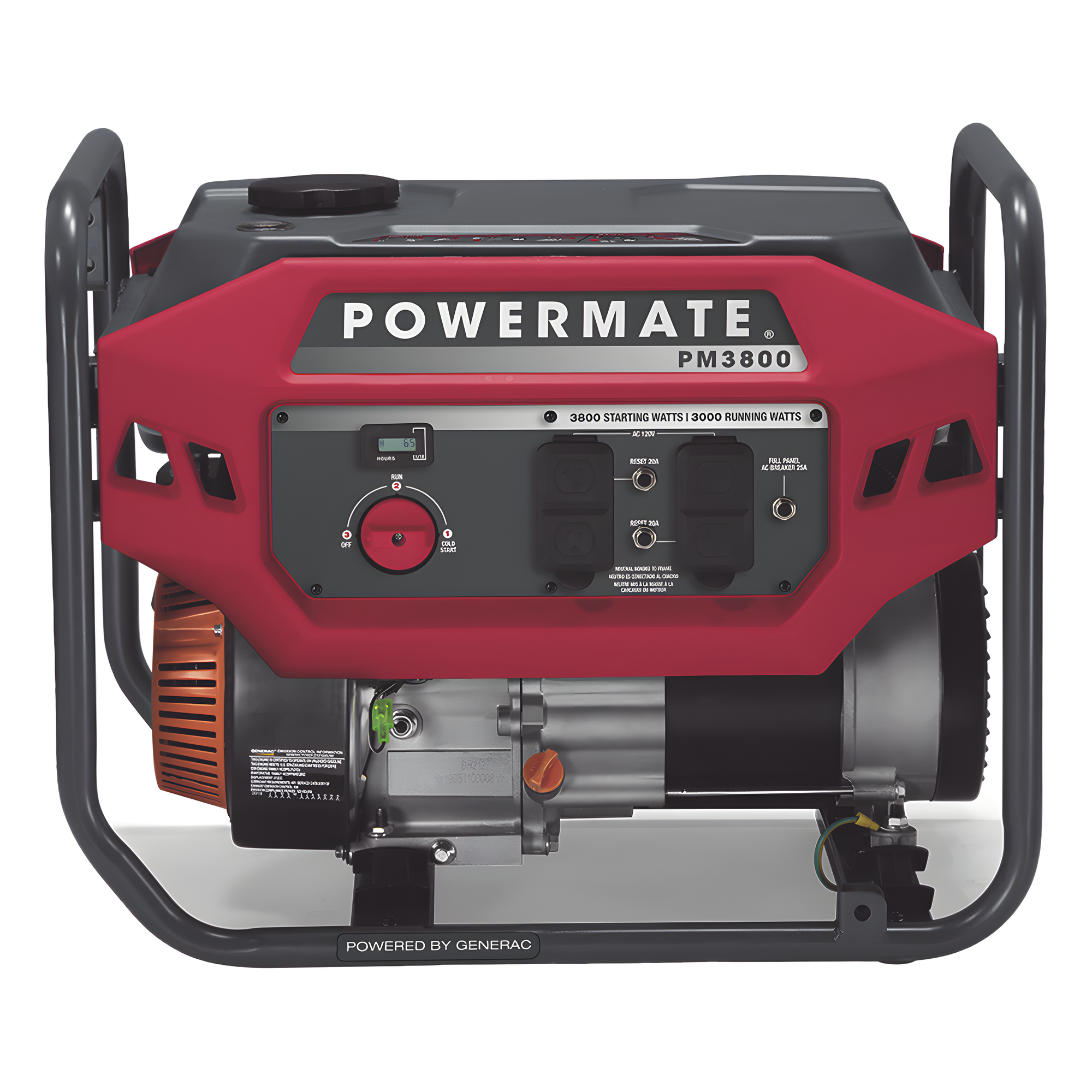 Generador Inversor Portátil a Gasolina, 3 kW, 120Vac, Arranque Manual — POWERMATE · SKU PM3800