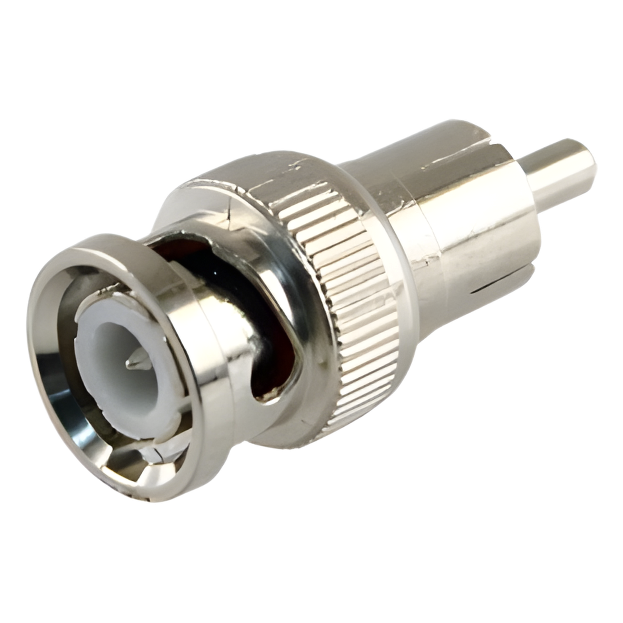 Adaptador en Línea / BNC Macho a RCA Macho / 75 Ohm / 13.9x35 mm / RG-59 y RG-6 — EPCOM TITANIUM · SKU TT-RG-01