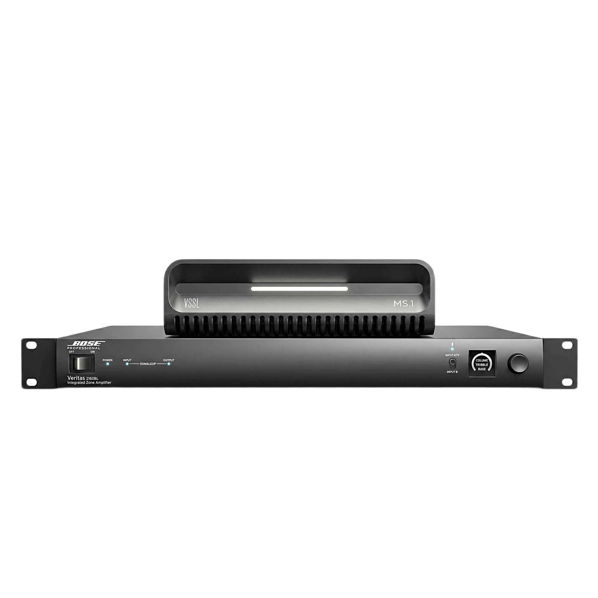 Kit Amplificador Streamer / 2x160W @ 4Ω / HDMI eARC / Óptica / RCA / Bluetooth LE Audio / WiFi / PoE / USB-C — VSSL · SKU MS1/2160BL
