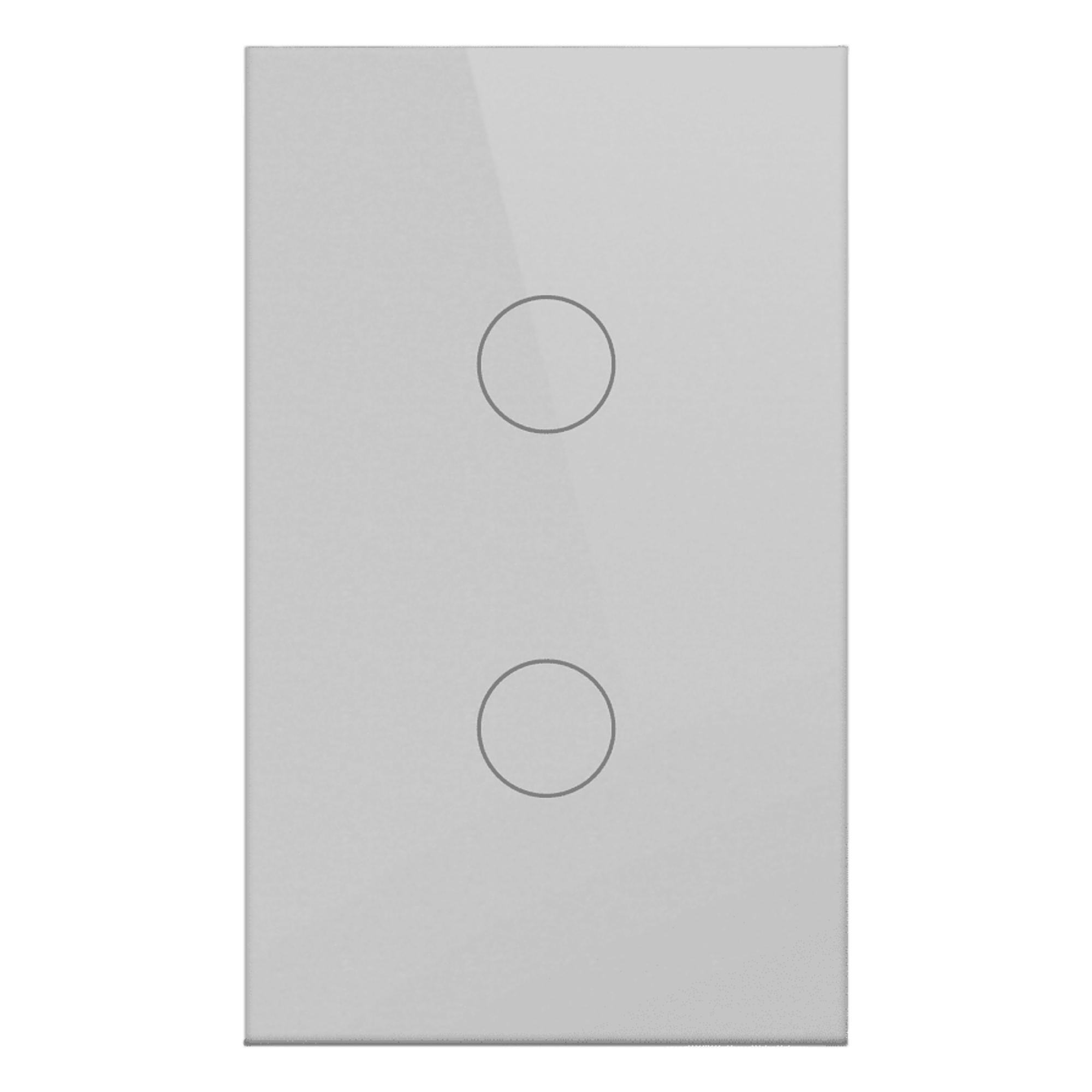Apagador Inteligente ZigBee / 2 Circuitos / 800 W por Canal / Alimentación Universal 100-250 V / Panel de Vidrio Templado 120 x 72 mm / Cable Neutro Opcional — SMARTHOME BY EPCOM · SKU SHS312Z