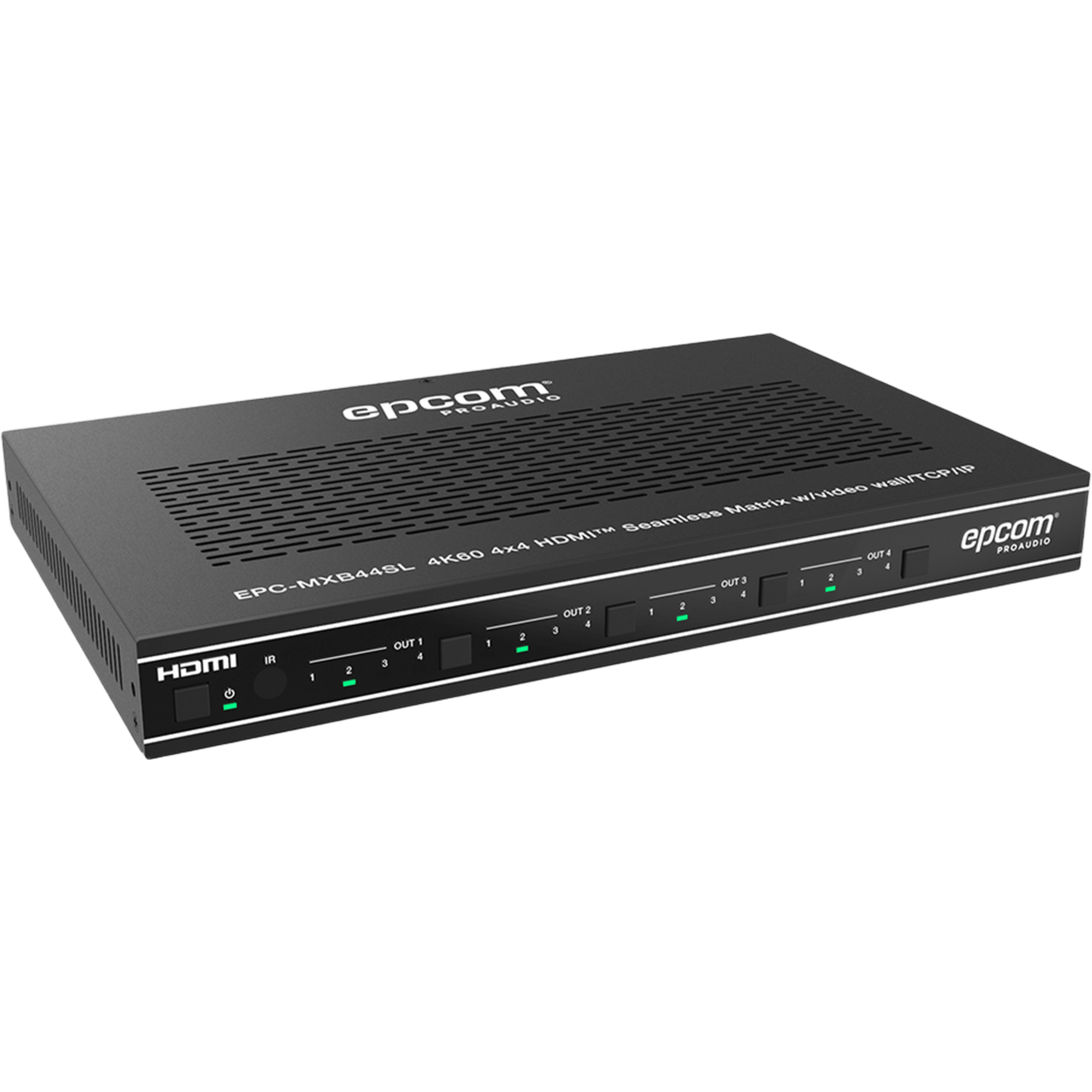 Matriz HDMI 4×4 | Video Wall | Seamless Switch | 10 Modos de Visualización |  4K@60Hz 4:4:4 | HDMI 2.0b y HDCP 2.2 | Control vía Web, IR, RS-232 y TCP/IP