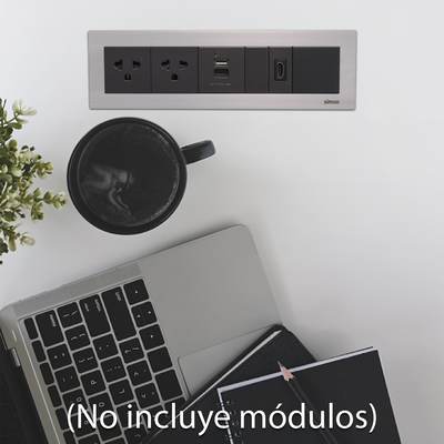 Caja Para Instalación en Escritorio para Voz, Datos o Contactos Eléctricos / Capacidad para 6 Módulos / Salida de Cables Posterior / Los Módulos se Adquieren Aparte / (KFC136/14CY)