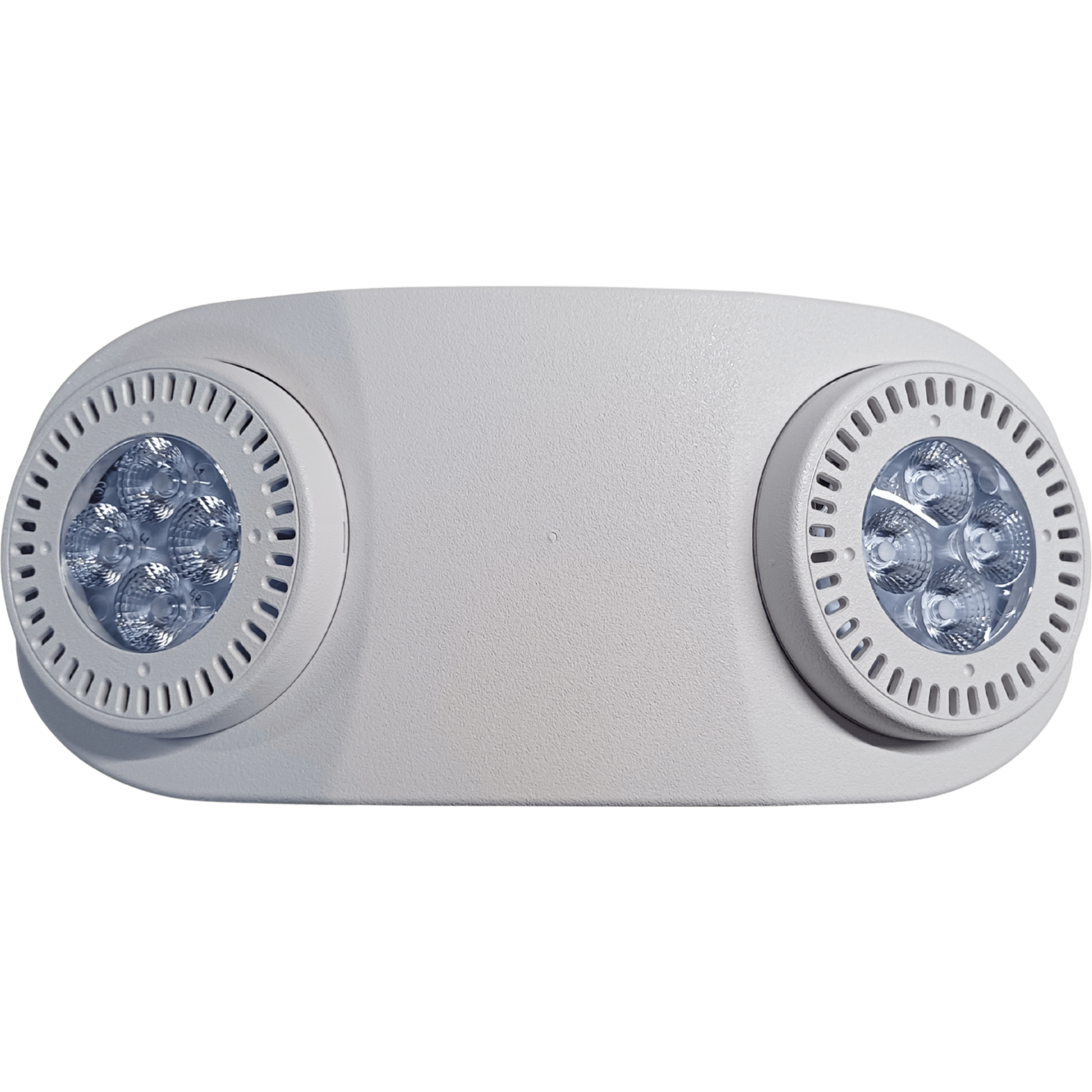 Luminaria de Emergencia LED / 700 Lúmenes / 5000K / Autonomía 90 min / Entrada Universal 120-277 VAC / 2 Cabezales Ajustables / IP Interior — SFIRE · SKU SF-7MB