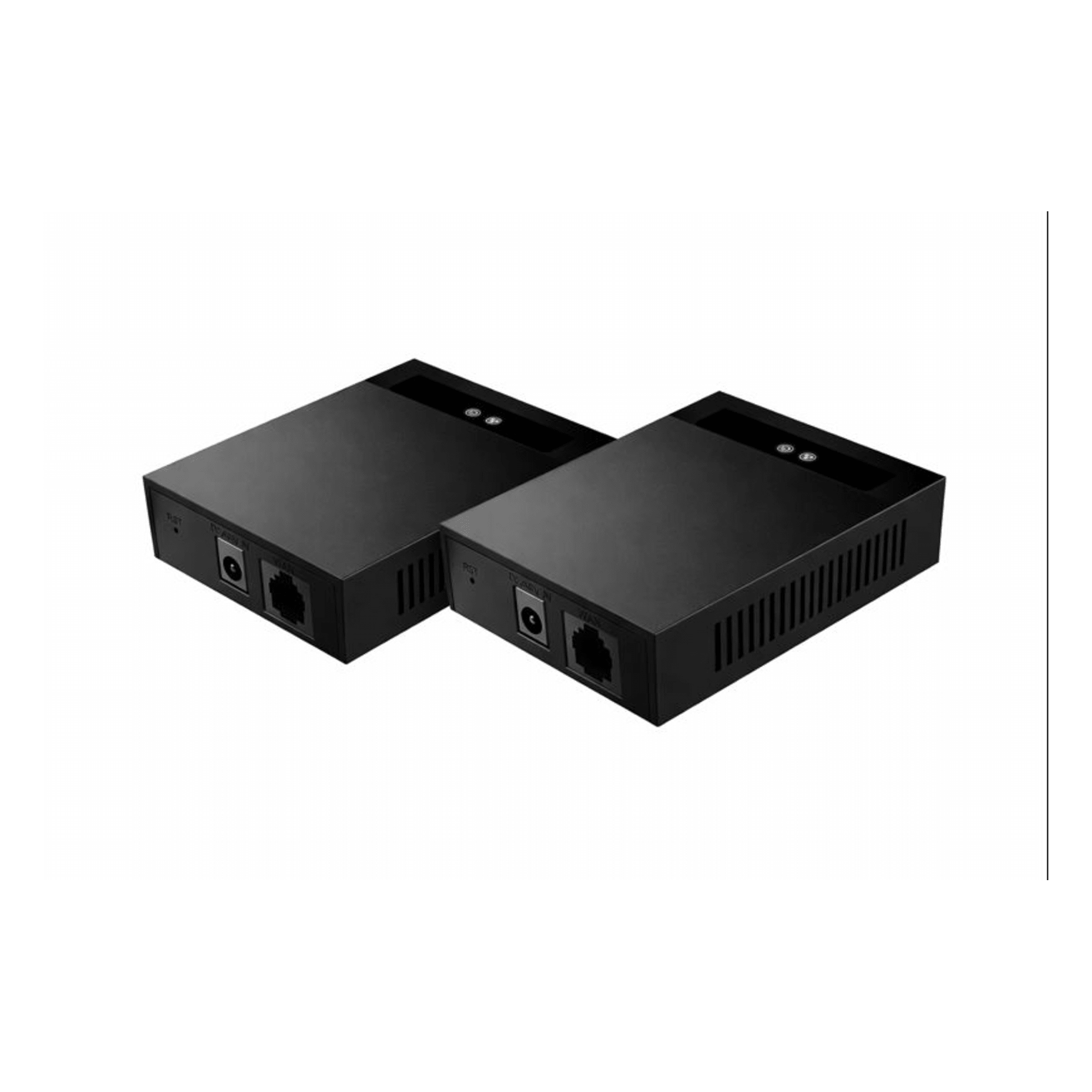 Convertidor 2 Hilos a Ethernet / Salida PoE 802.3af/at / Alcance 300 m (984.3 ft) / Entrada 100V~240V / Reutiliza PSTN/AWG — FANVIL · SKU PN1