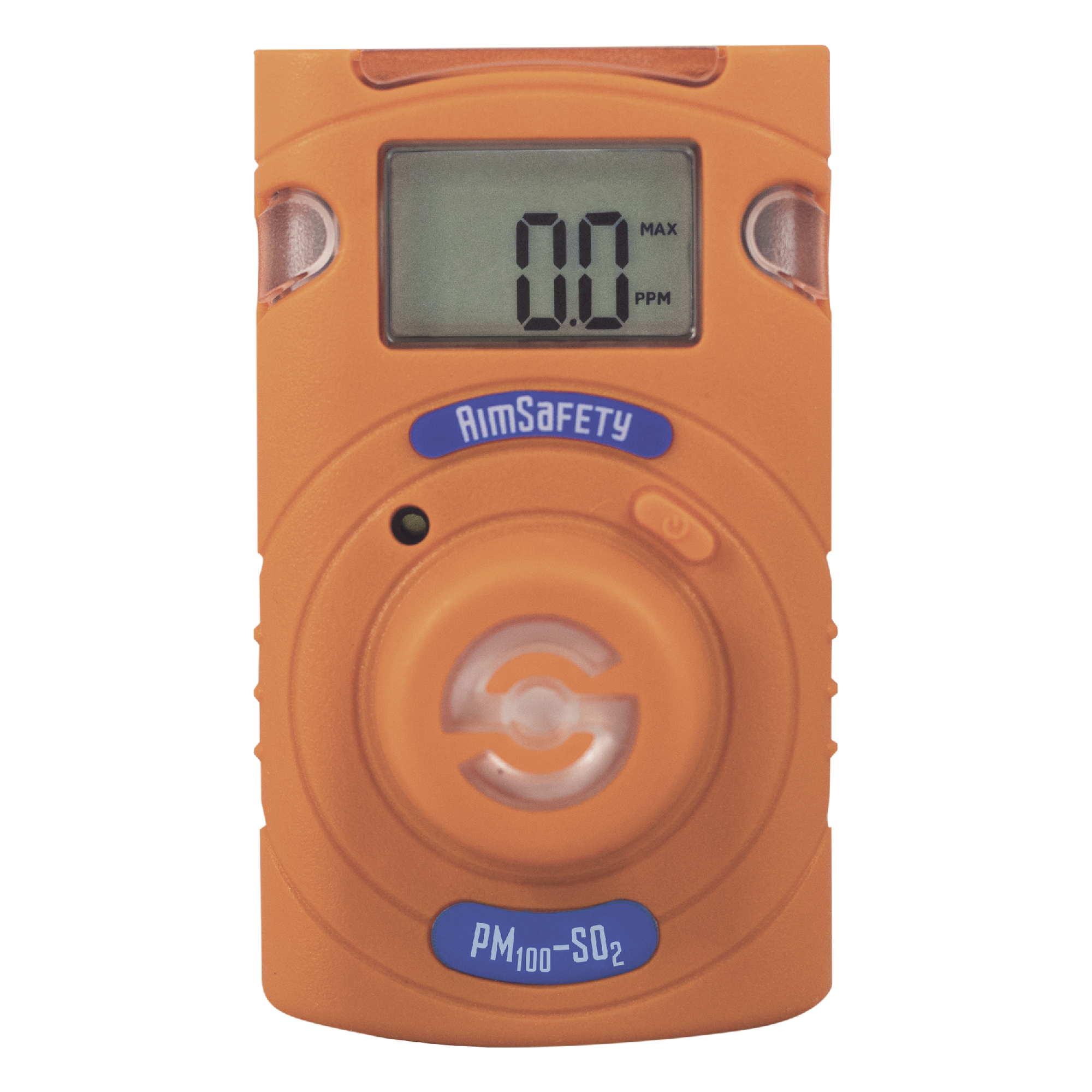 Monitor de Gas Personal / SO₂ / Sensor Electroquímico / Alarma Triple / Pantalla LCD / Diseño Industrial — MACURCO - AERIONICS · SKU PM100-SO2