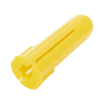 Paquete de 20 taquetes amarillo  1" y 20 tornillos 8mm x 1"