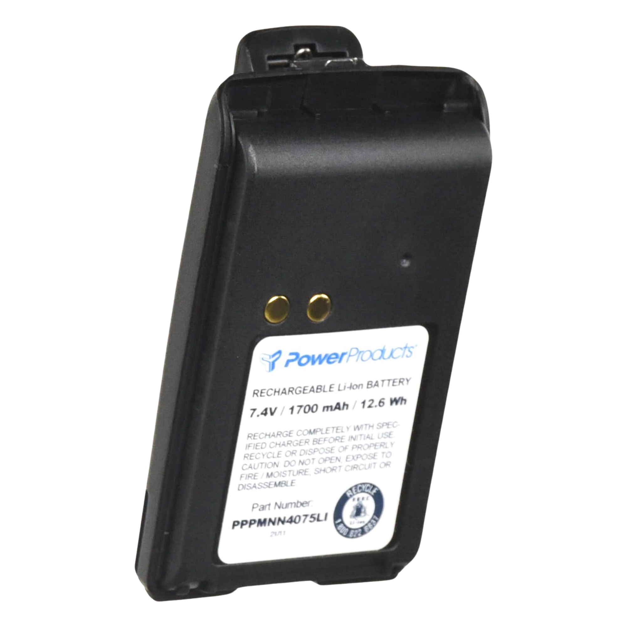 Batería de Li-Ion / 7.4 V / 1700 mAh / Radios Motorola Mag-One BR040 / Uso Industrial