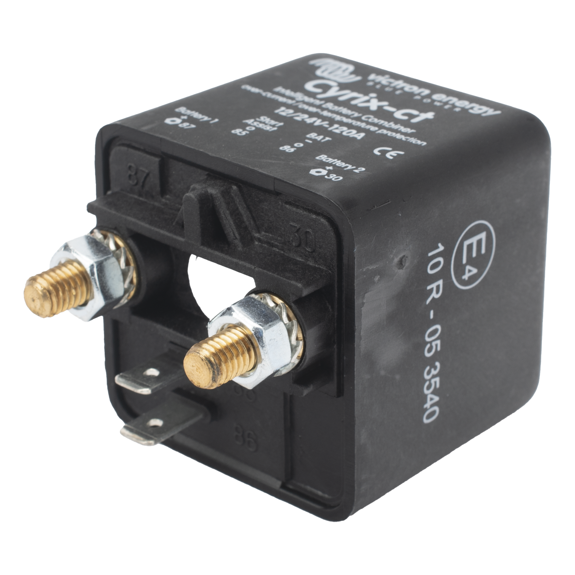 Combinador Inteligente de Baterías / 12/24 V Autorregulado / 120 A / Protección Térmica / StartAssist / Pernos M6 13 mm