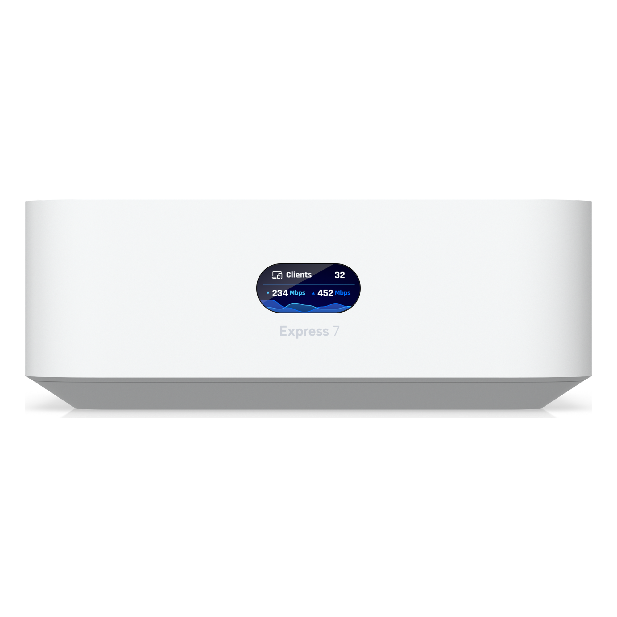 Cloud Gateway Compacto / Wi-Fi 7 / 6 Transmisiones Espaciales / 6 GHz / 10GbE WAN / 2.5GbE LAN / Cobertura 160 m² (1,750 ft²) — UBIQUITI · SKU UX7