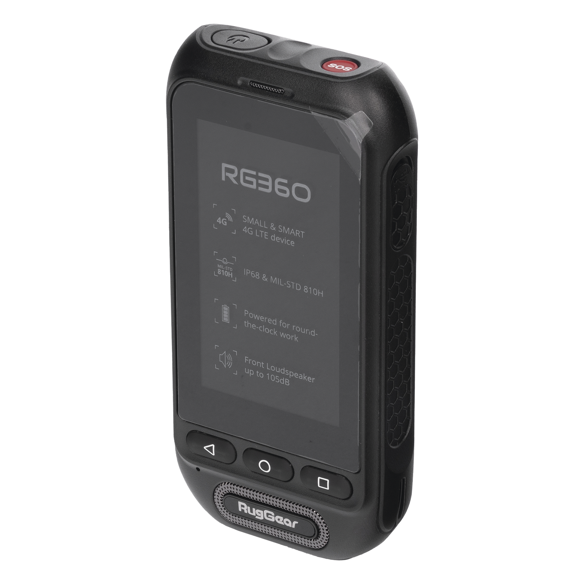 Radio PoC LTE / Altavoz 2W 105 dB / 3GPP Mission-Critical PTT / IP68 y MIL-STD-810H / Batería Extraíble 3000 mAh / 197 g / Multi APN