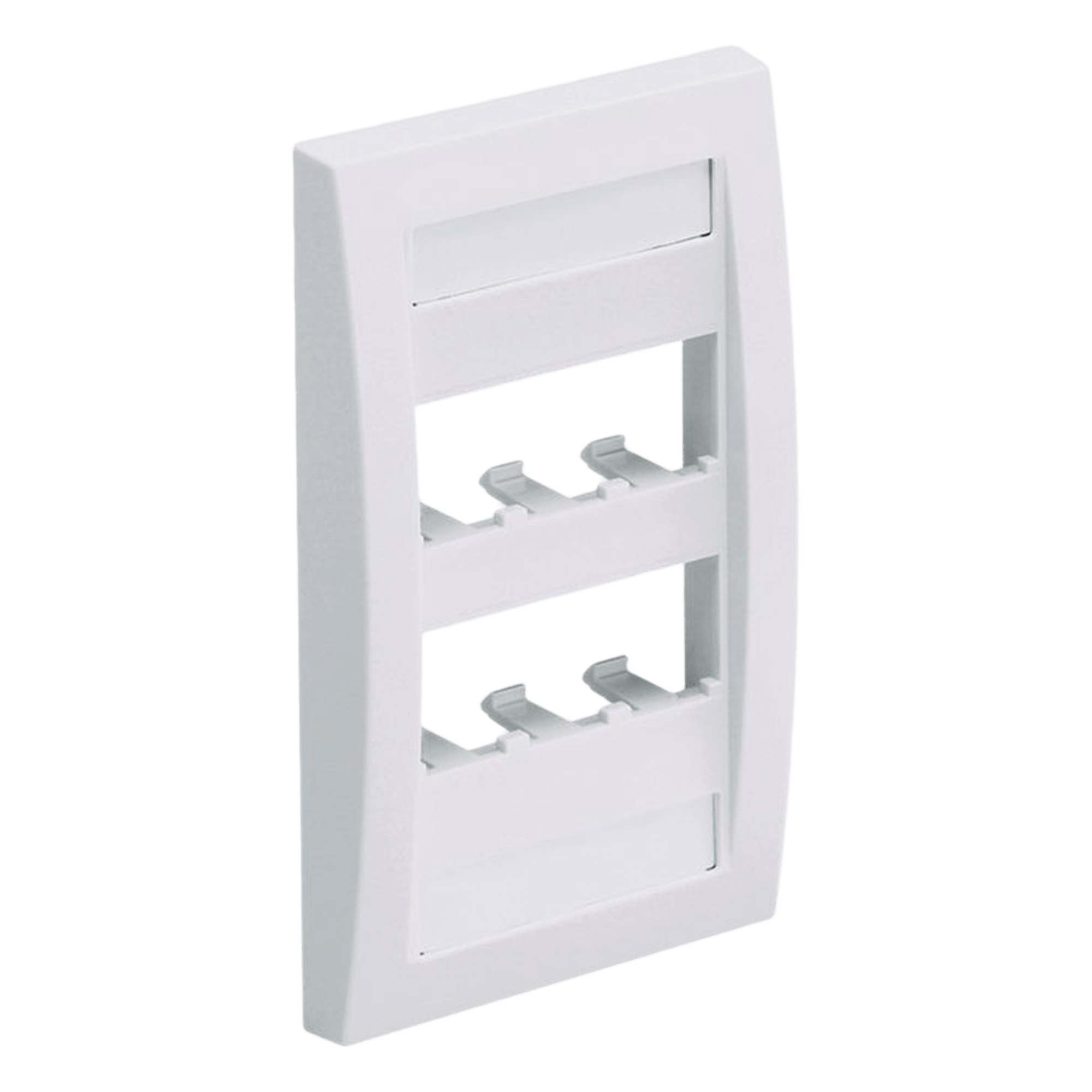 Placa de Pared Vertical / 6 Puertos Mini-Com / Etiquetas Integradas / 2.75 x 4.5 pulg. / Blanco Mate — PANDUIT · SKU CFPE6IWY