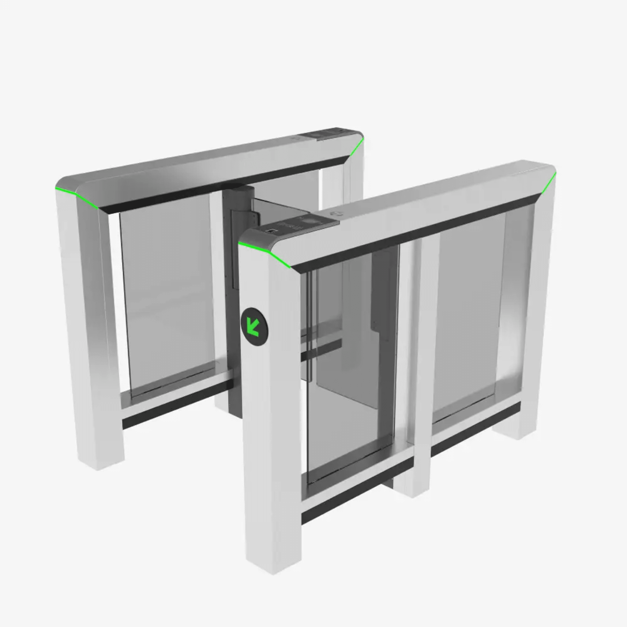 Puerta de Velocidad de un Solo Carril Mars-S1000 Series / Sensor Infrarrojo 8 pares (opción hasta 12) / Controlador PGIC / Acero Inoxidable SUS304 / Panel de Lectura Conmutable / Anti-Seguimiento / Monitoreo Unidireccional / Integración con 