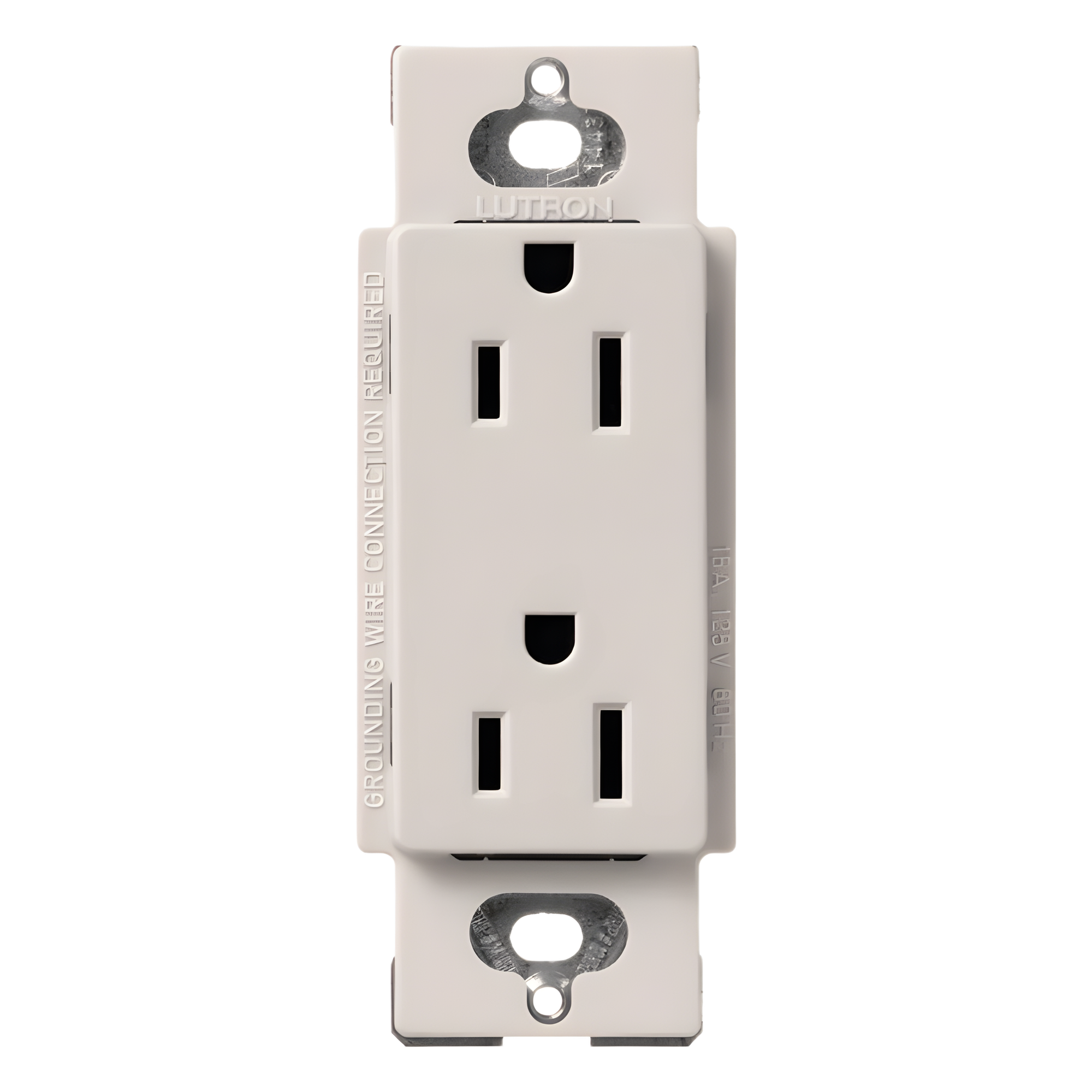 Contacto Dúplex Decorativo / 15 A / 125 V / Diseño Sin Tornillos Visibles / Acabado Biscuit / Compatible Línea Claro — LUTRON ELECTRONICS · SKU SCR15BI