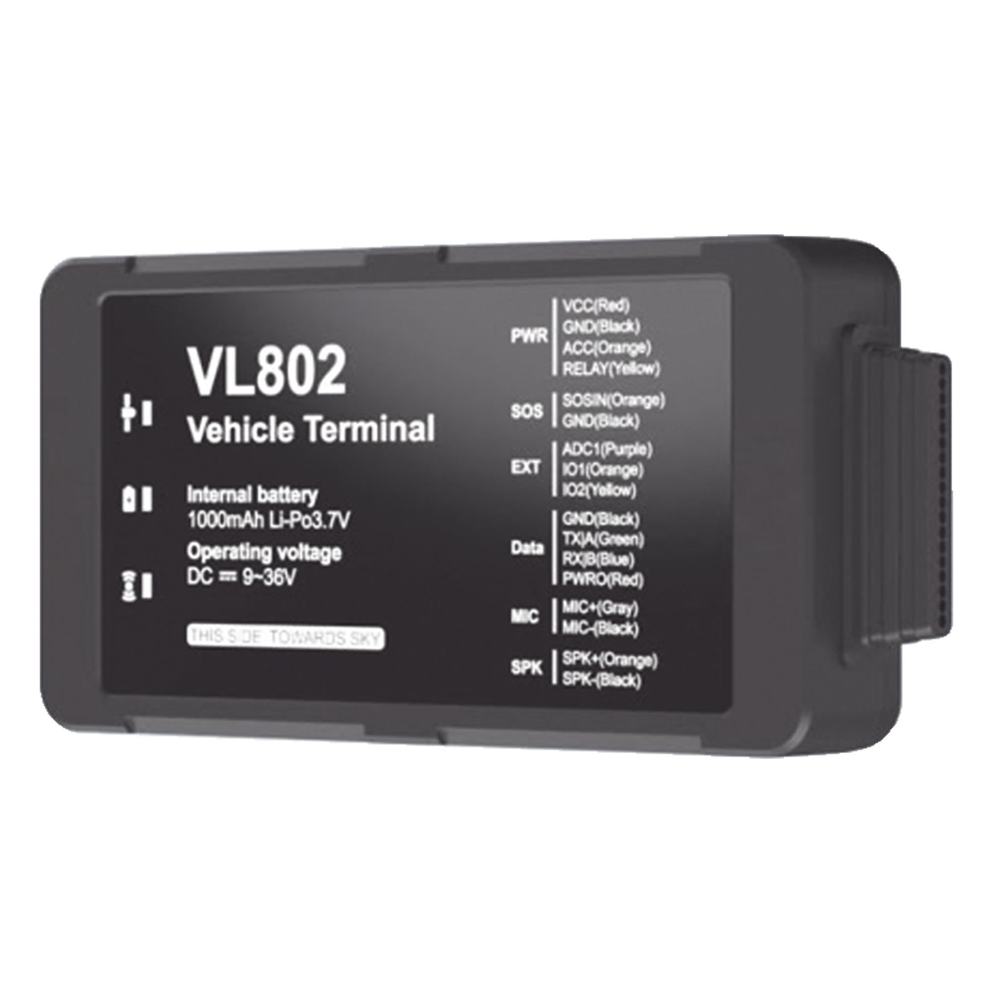 Rastreador GPS Vehicular / LTE Cat1 con Respaldo GSM / Llamada Bidireccional / Corte Remoto de Motor / RS485 / 9-36 VCC / IP65