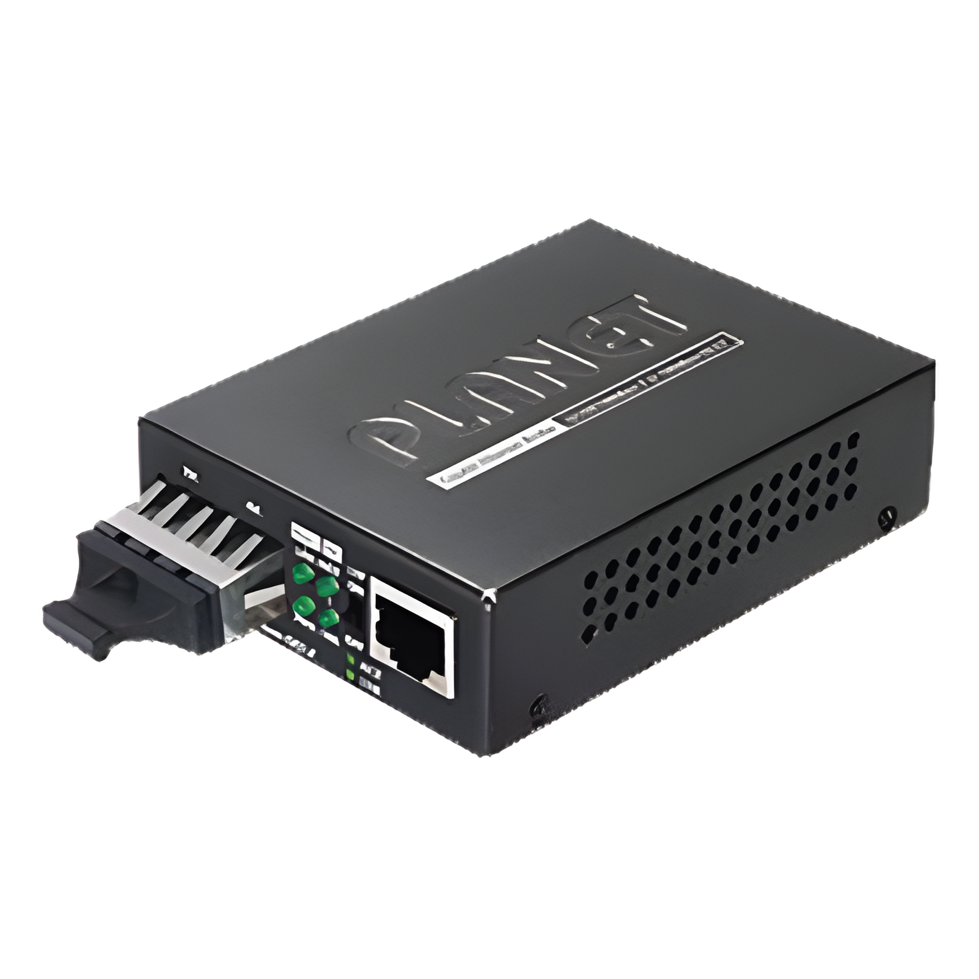 Convertidor de Medios / 1000 Mbps / Fibra Óptica Mono-Modo / 20 km (12.4 mi) / Conector SC / RJ45 Auto-MDI/MDI-X — PLANET · SKU GT-802S
