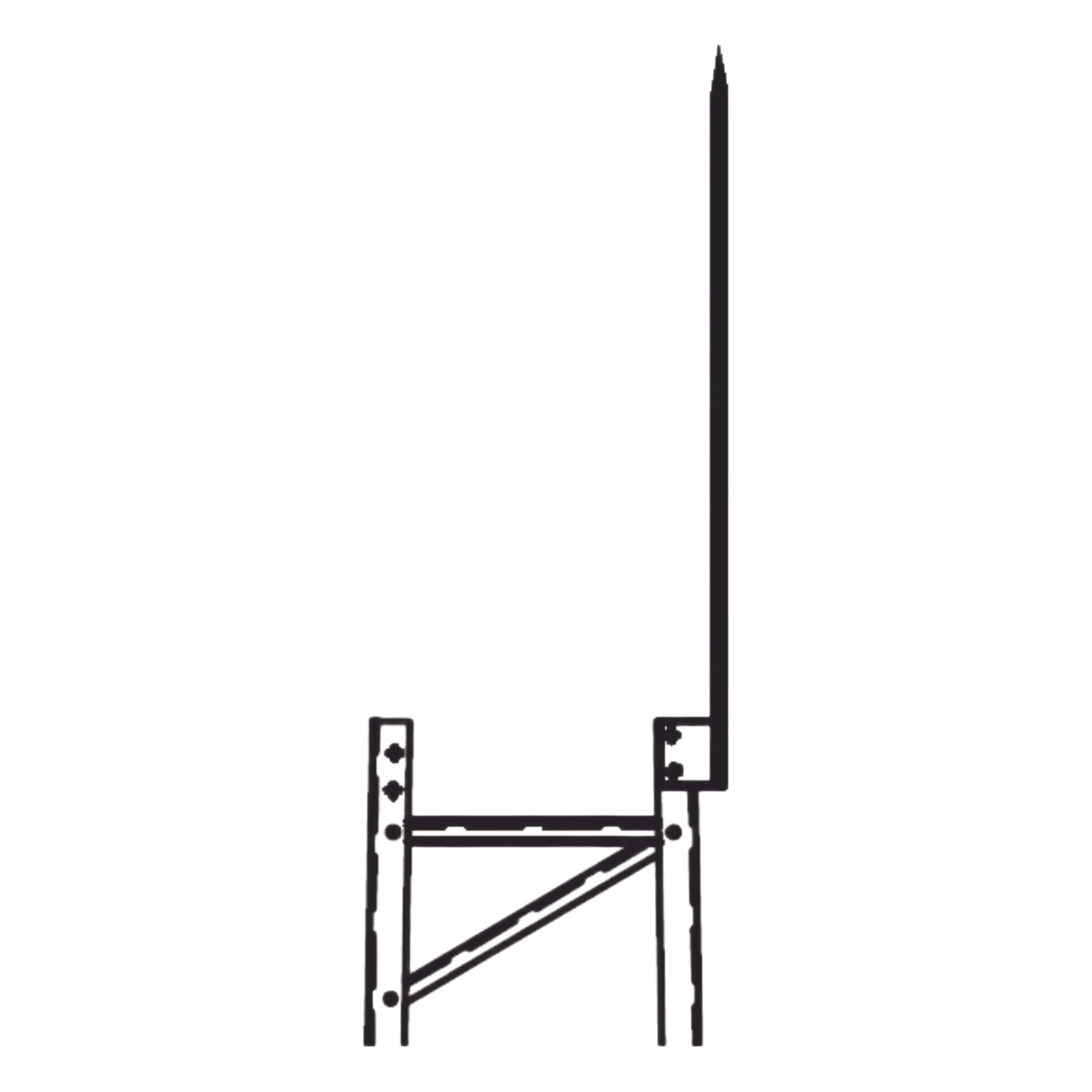 Punta Pararrayo / 96' (2.4 m) / Maciza / Torre TITAN / Herraje Incluido — Trylon · SKU TRY-TLR