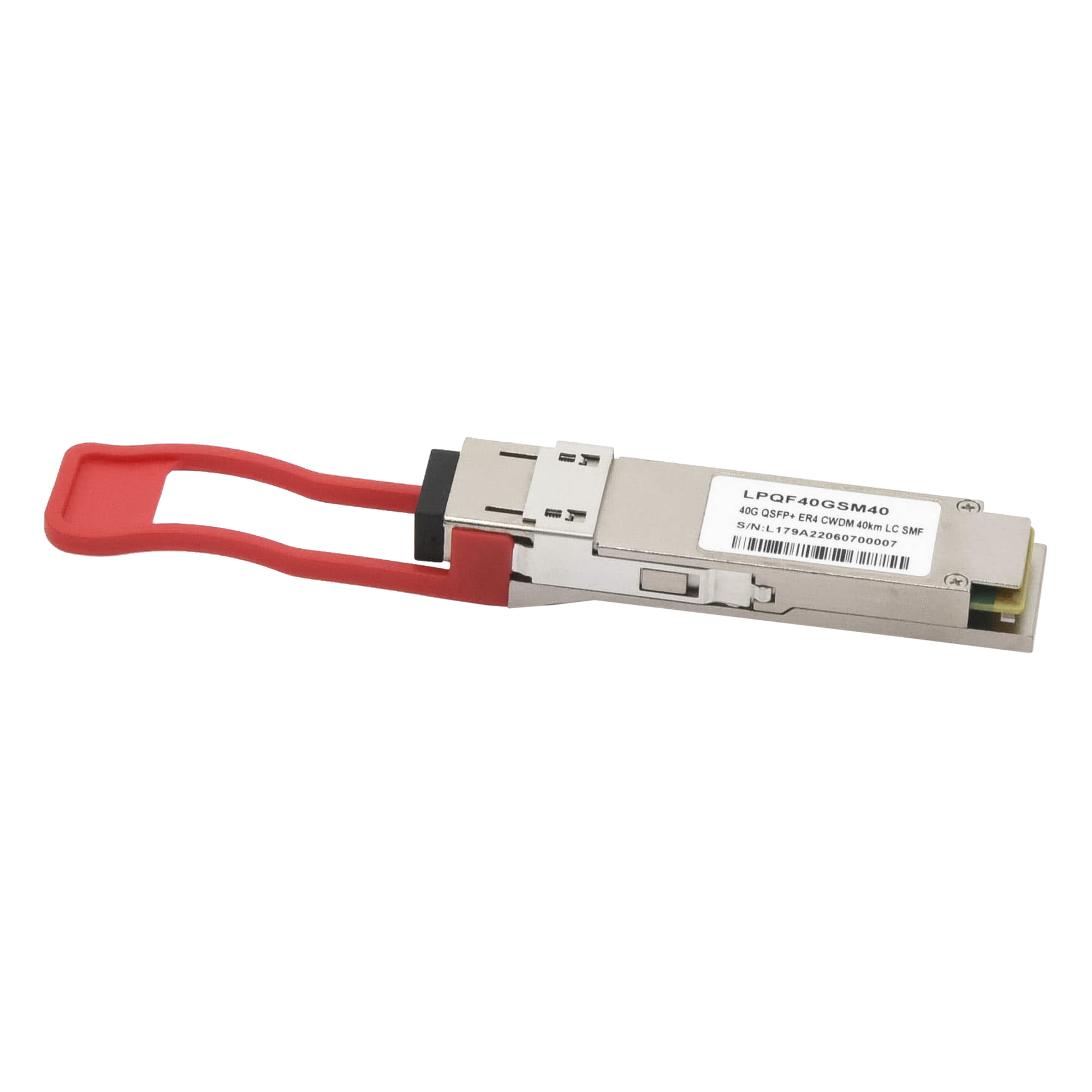 Transceptor Óptico QSFP+ / 40 Gbps / Monomodo 1310 nm / Alcance 40 km / LC/UPC Dúplex / DDM