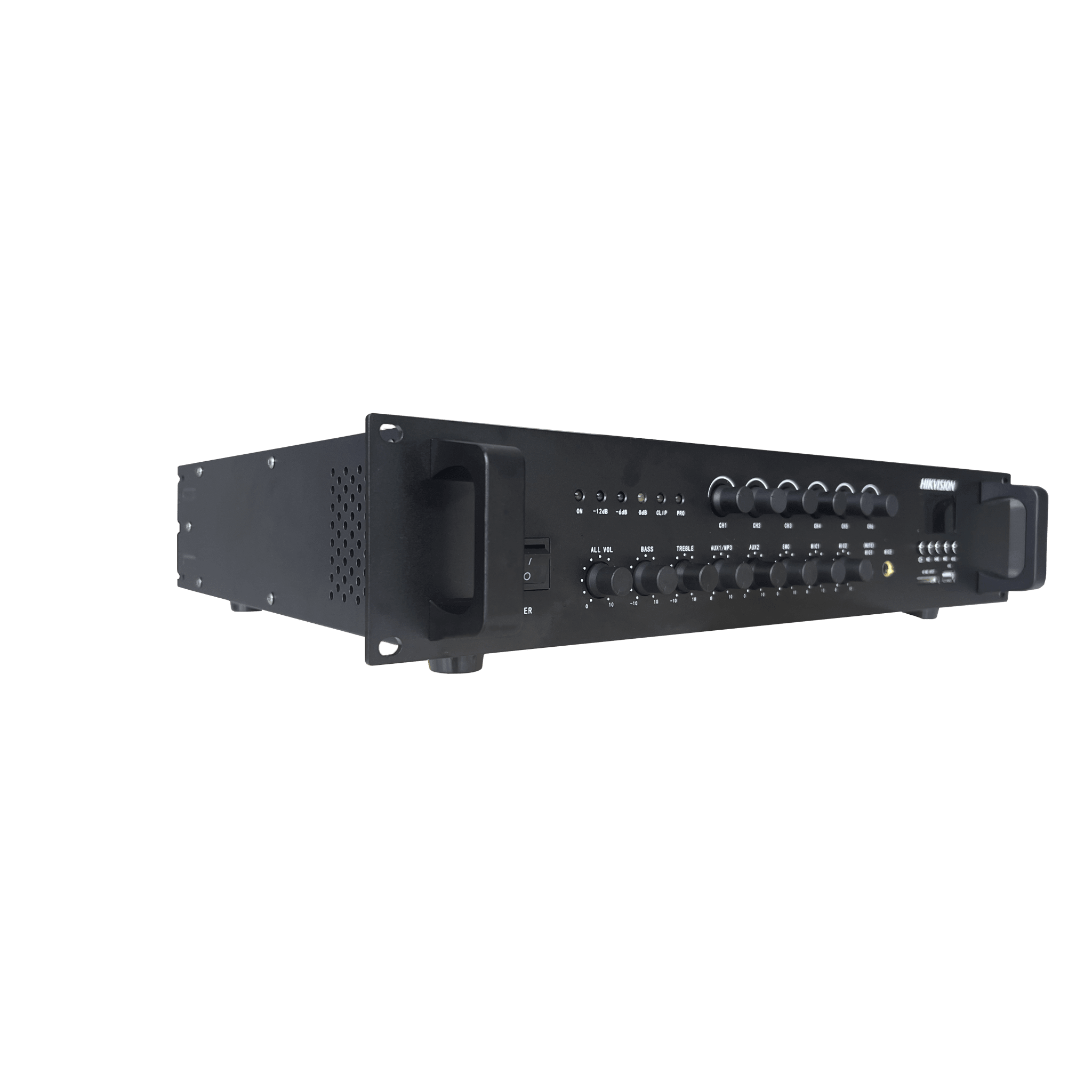 Amplificador de Audio | Bluetooth | 120 W | 6 Zonas con Control de Volumen Independiente | 70/ 100V COM | Montaje en Rack | Voceo y Musica Ambiental 