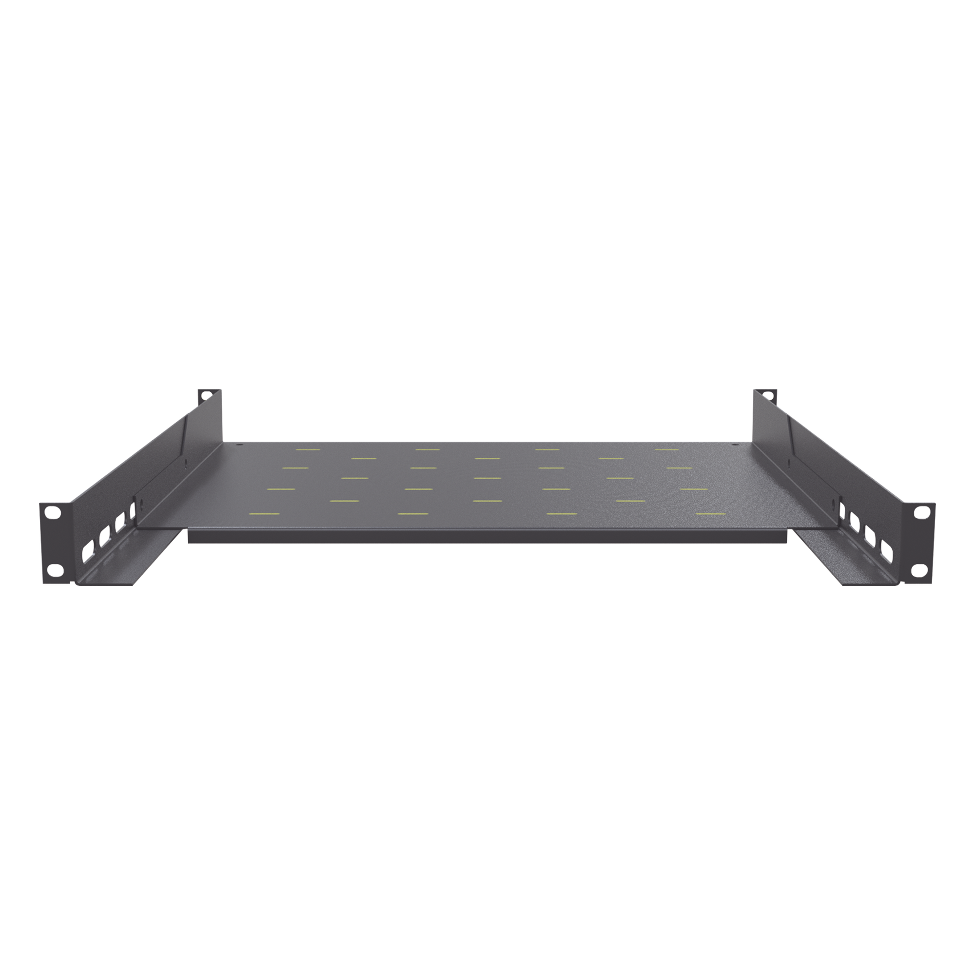 Charola para Rack / 1U / Profundidad Ajustable 347 a 489 mm (1.14 a 1.60 ft) / Carga 20 kg / 4 Postes / Acero Calibre 16-18