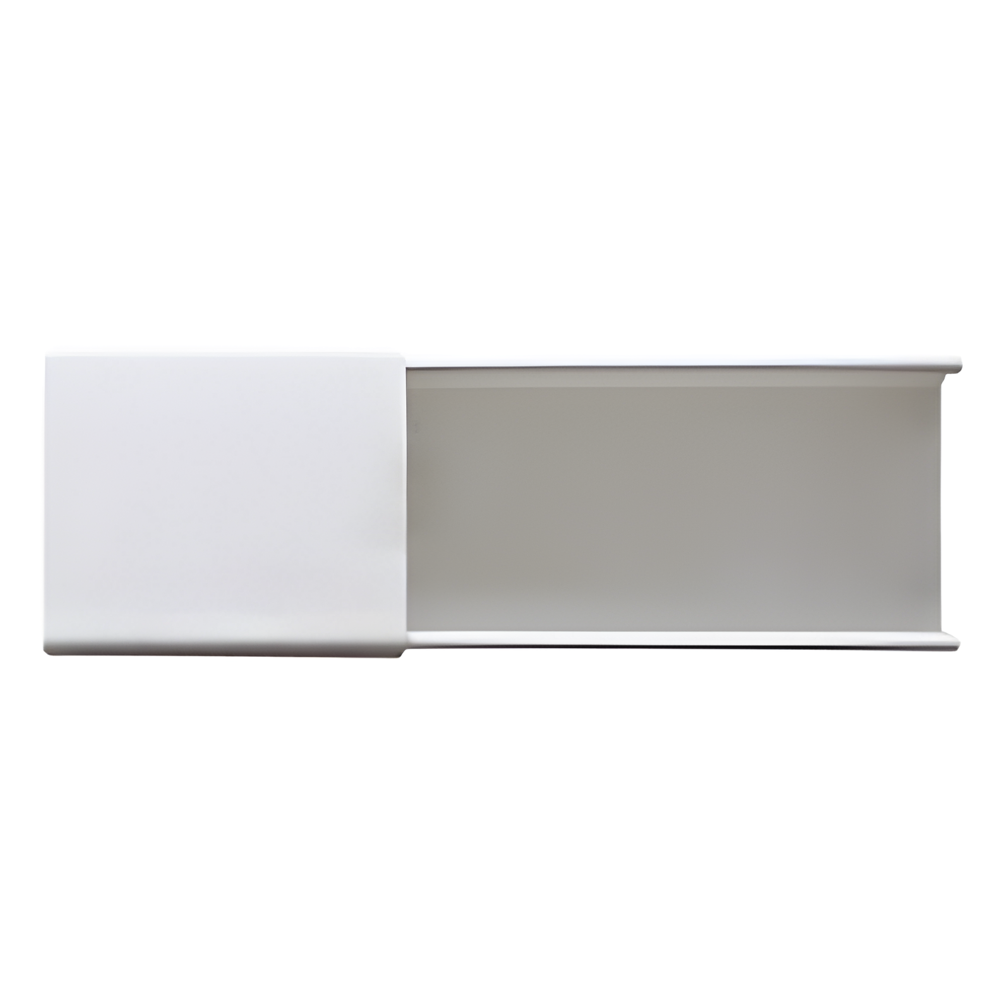 Canaleta de PVC / 48 x 16 mm / 2.5 m (8.2 ft) / Auto-extinguible / Sin División / 2 Vías de Presión — THORSMAN · SKU PT-48-SD