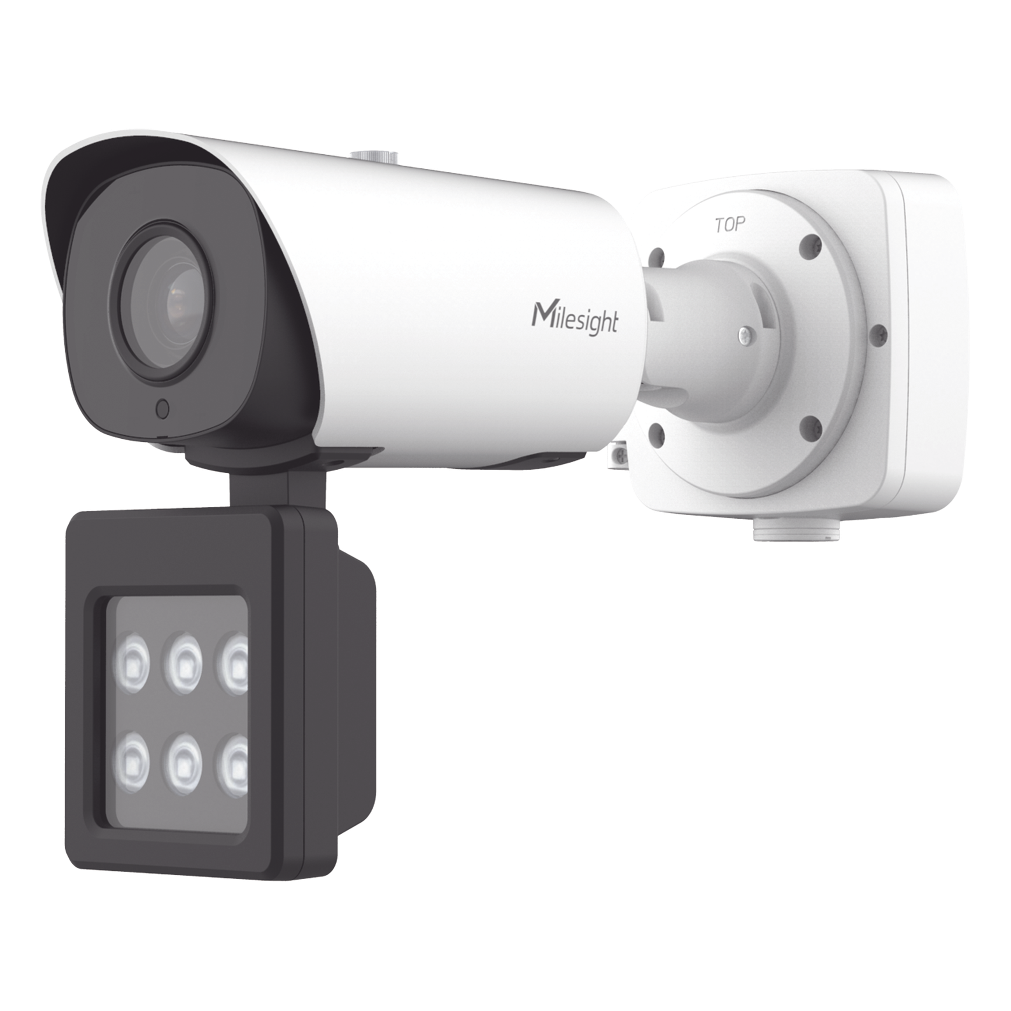 Cámara Bala IP / LPR con IA en Tiempo Real / 90 fps / IR/Blanca 70 m (229.7 ft) / Starvis 0.002 Lux / Super WDR 140 dB / IP67 — MILESIGHT · SKU TS4466-X4RWE-W