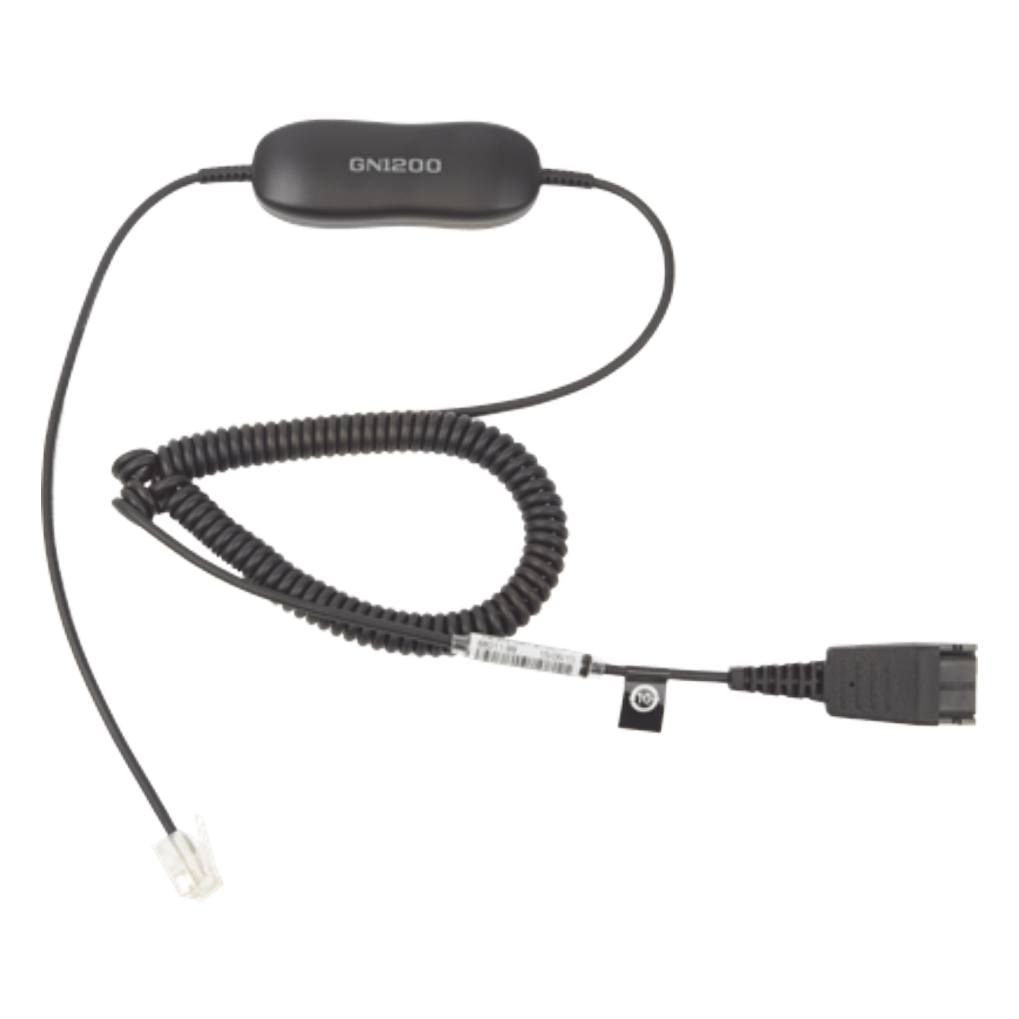 Cable QD a RJ-9 / Conexión Universal Auricular-Teléfono / 8 Posiciones de Ajuste / Diseño Enroscado Profesional — JABRA · SKU GN-1200-C