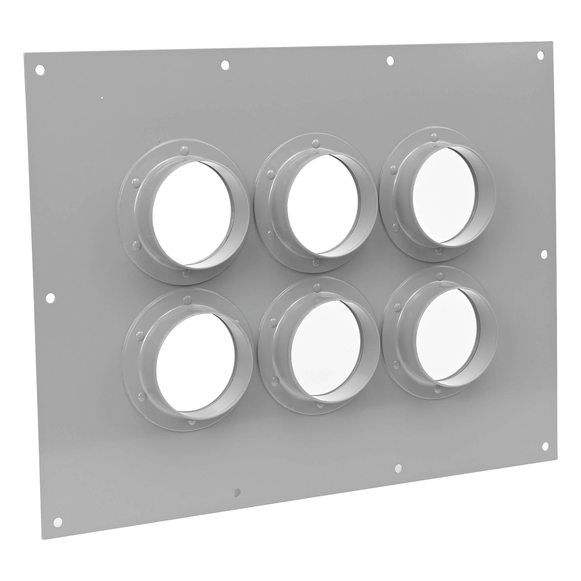 Placa Pasamuro / 6 Botas de 4 Pulgadas / Diseño Industrial / Material Anticorrosivo / Estructura Modular
