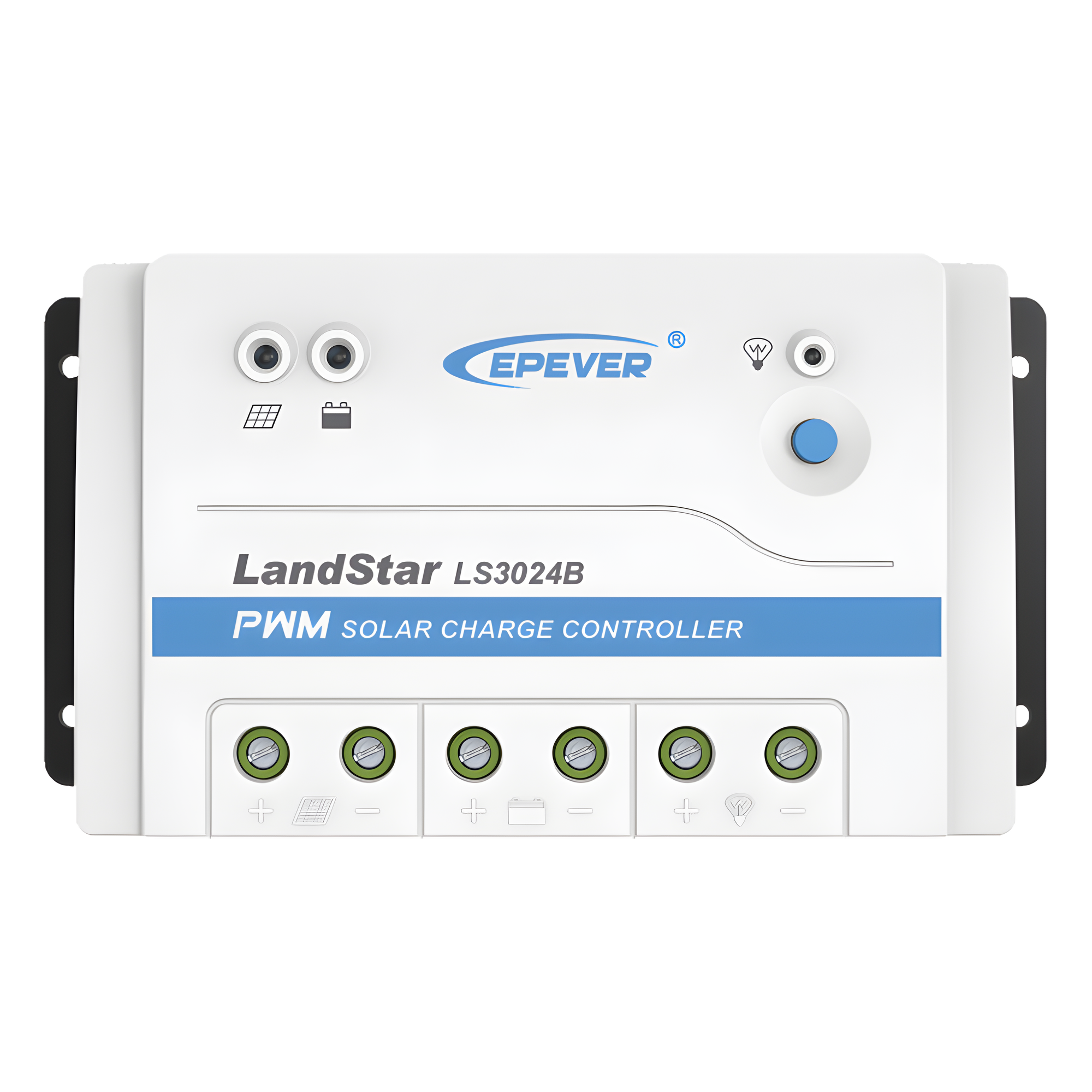 Controlador de Carga Solar PWM / 30 A / 12/24 VCC Auto / RS-485 / Baterías Gel-AGM-Selladas / Parámetros Configurables — EPEVER · SKU LS-3024-B
