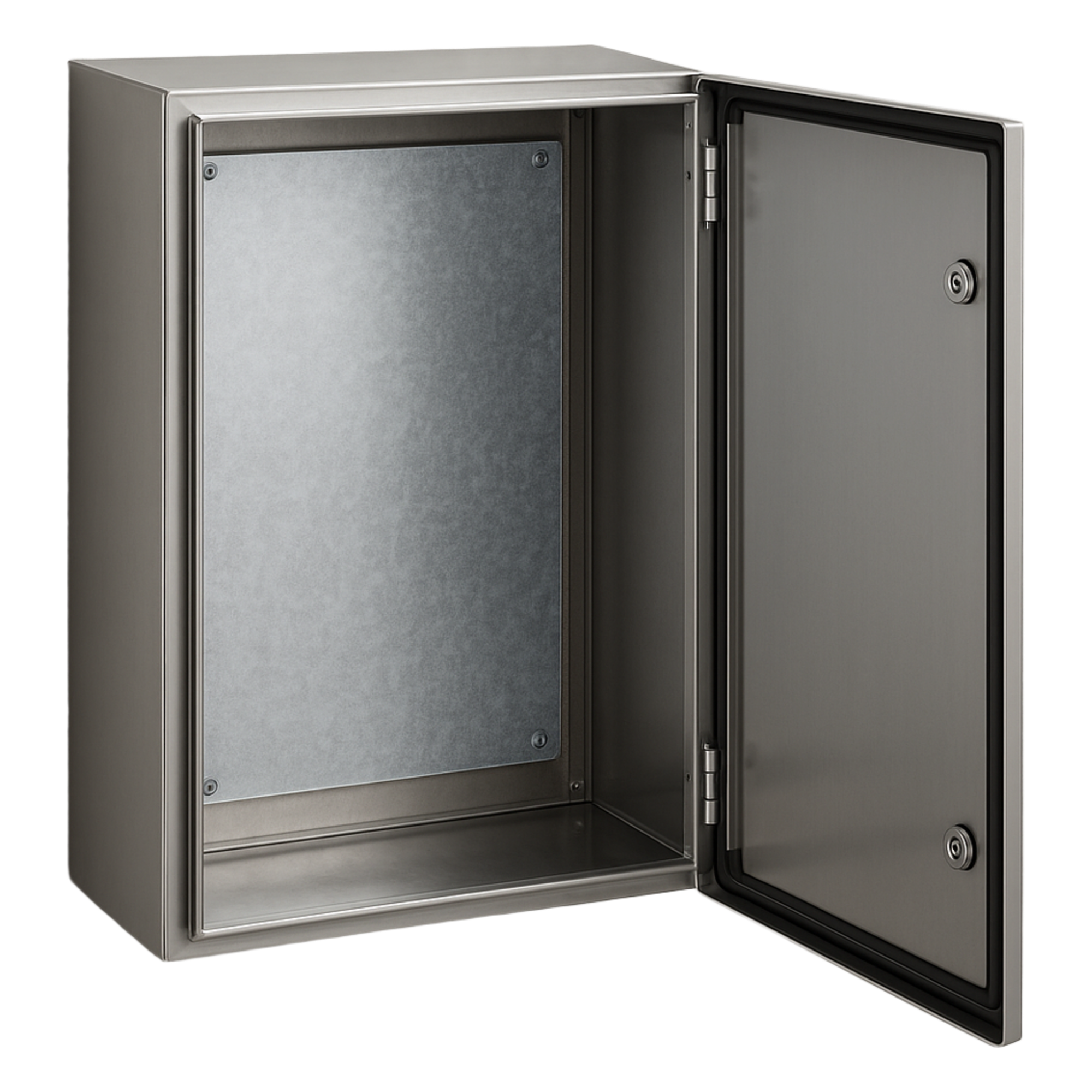 Gabinete de Acero Inoxidable / IP66 / 600x800x300 mm / 23.6x31.5x11.8 in / Carga 50 kg / Placa Galvanizada — PRECISION · SKU PST608030INOXB