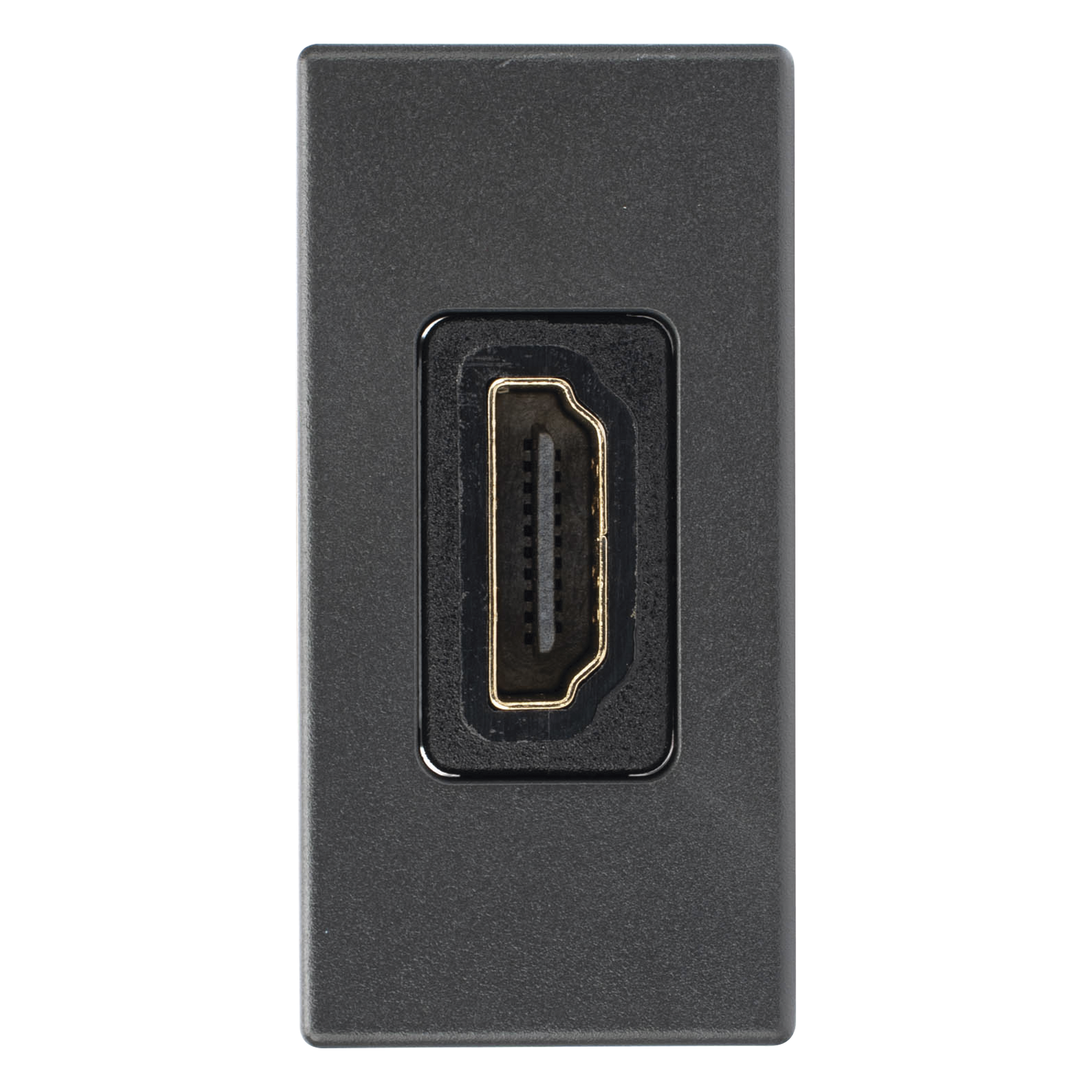 Módulo HDMI / Hembra-Hembra / Full HD 1080p / 4K / Acabado Grafito RAL 7021 / Sistema Modular K45 — SIMON · SKU SM-HDMI-G
