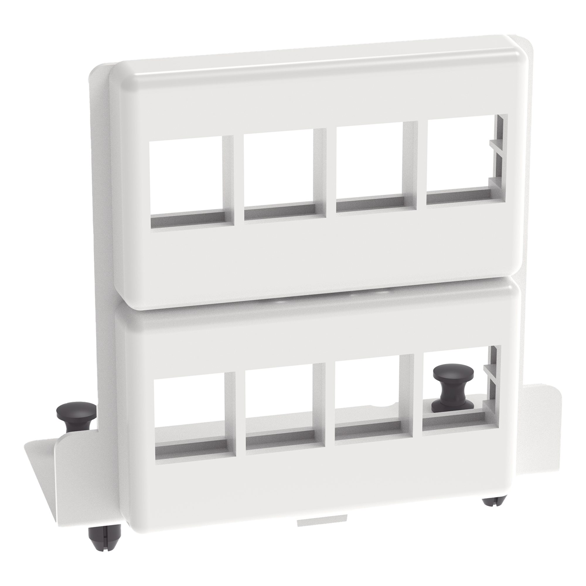 Gabinete Multipropósito de Pared / 8 Puertos Keystone / Acero Calibre 18 / Instalación Empuje/Tirar / Puerta con Cerradura / 3.8x1.99x3.44 pulgadas — PANDUIT · SKU NKMS8PPB