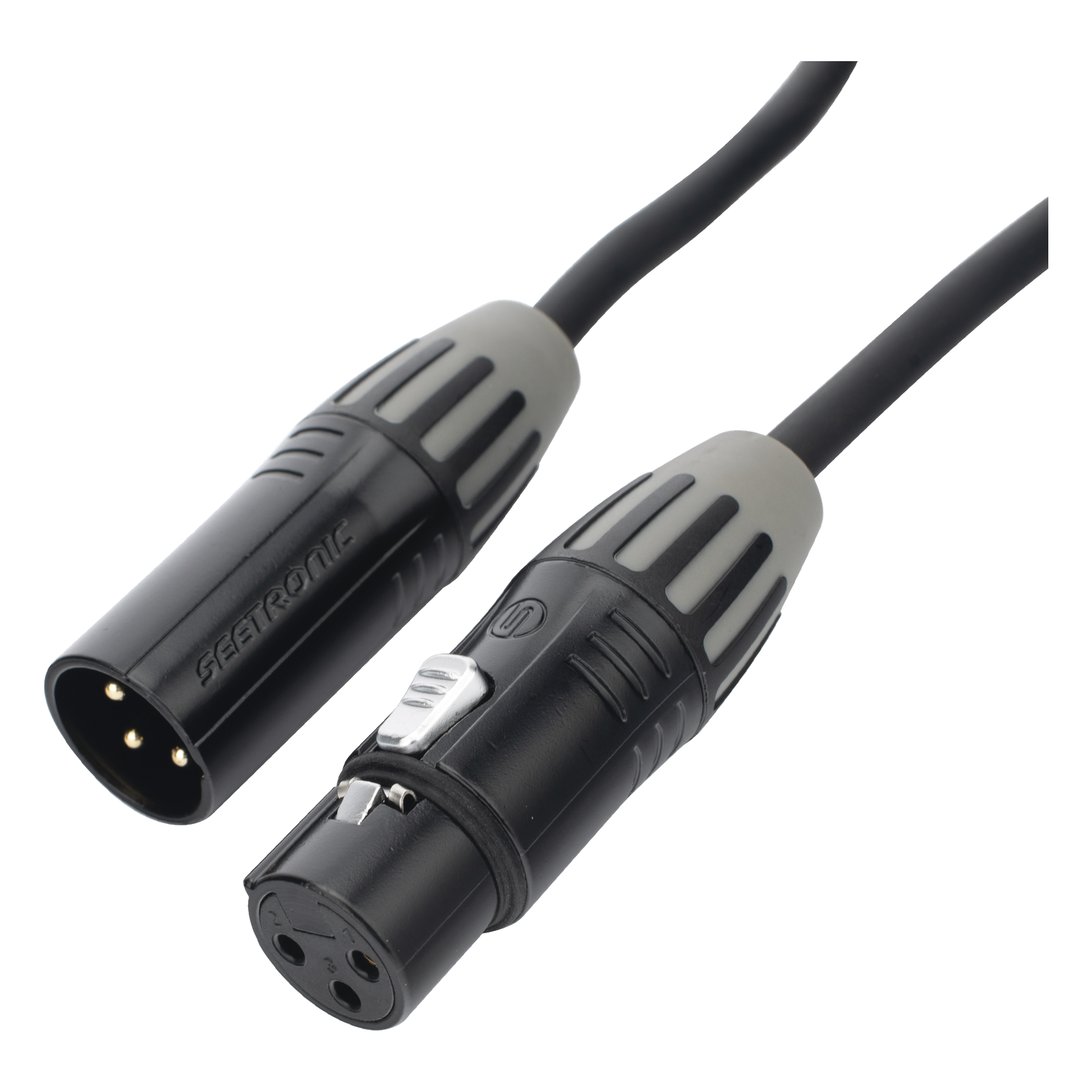 Cable XLR / 3 Polos / Hembra-Macho / Contactos Dorados / Triple Blindaje / 3 m (9.8 ft) — COSMICONN · SKU CMC-MF3-MM3-L-3M