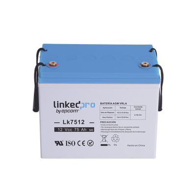 Batería de respaldo 12 V |  75 Ah | AGM | Especial para equipo electrónico | UPS  | Sistemas de Emergencia | Aplicaciones Fotovoltaicas | Terminales T3