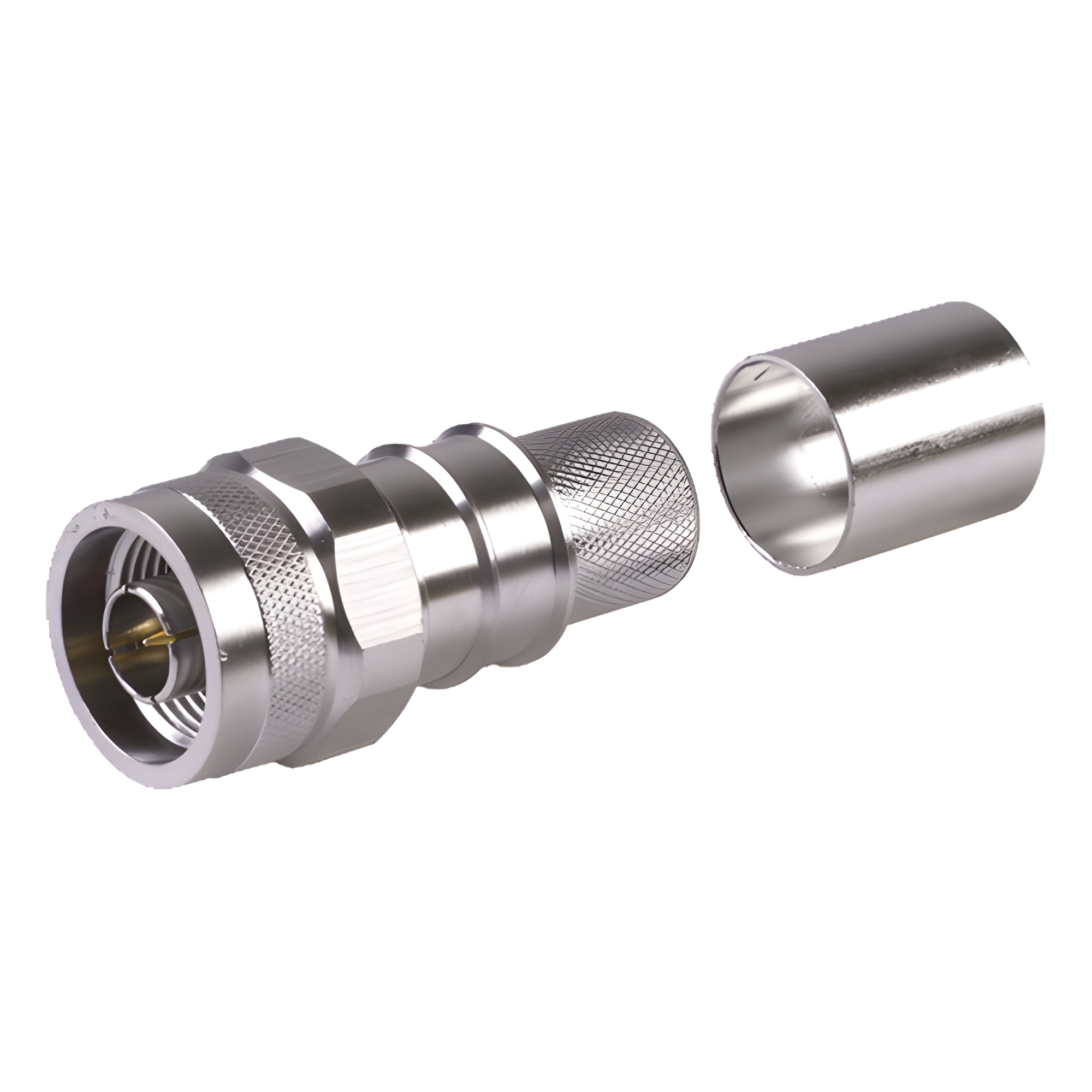 Conector Coaxial N Macho / Plegable / Pin Cautivo No Soldable / 50 Ohm / Para Cable LMR600, LP600 — Times Microwave · SKU EZ-600-NM-HX