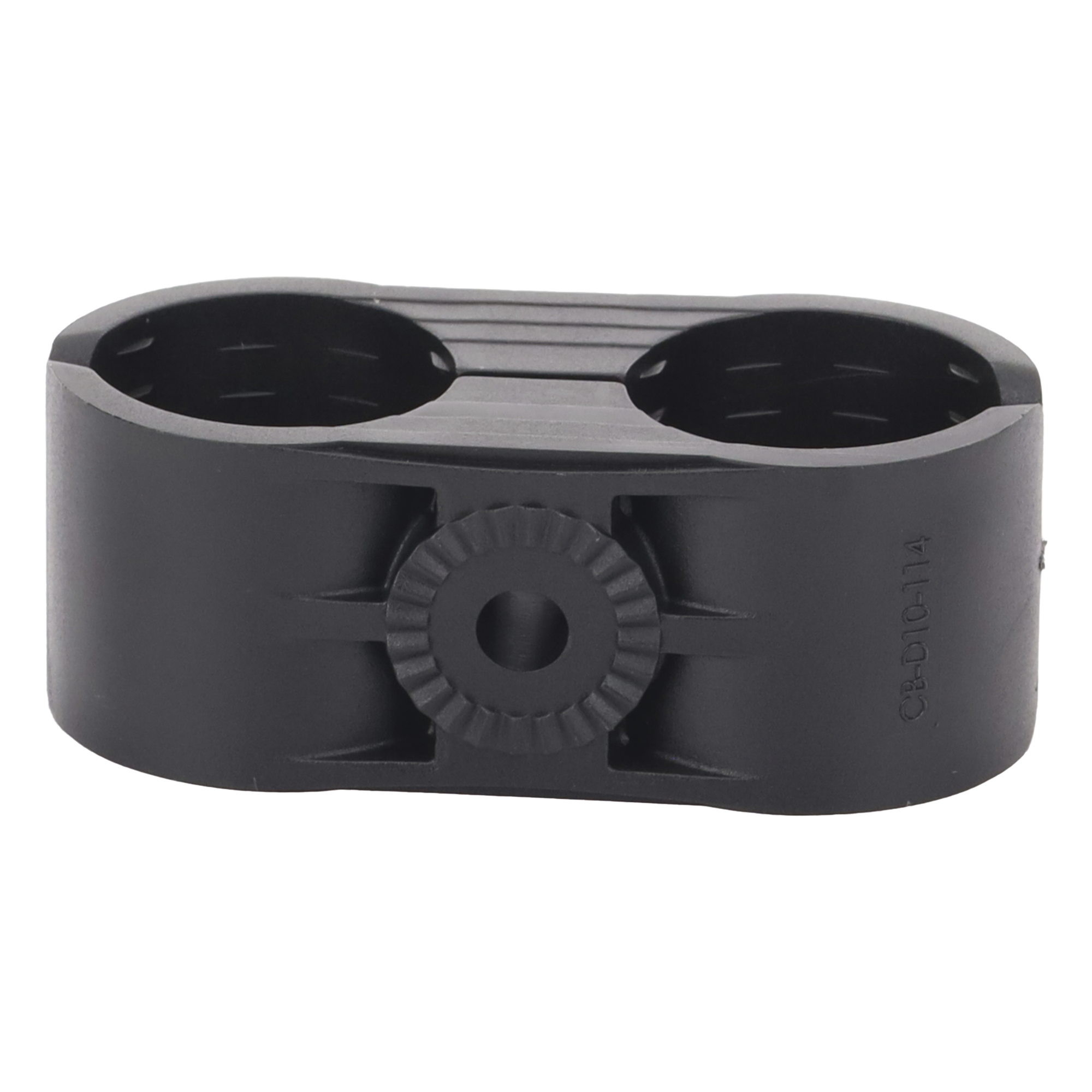 Sujetador Plástico para Cable Coaxial / 2 Cables / 1-1/4" Nominal / Rango 1.535" a 1.614" (39 a 41 mm) / Montaje Varilla 3/8" o M10 / Paquete 10 Unidades