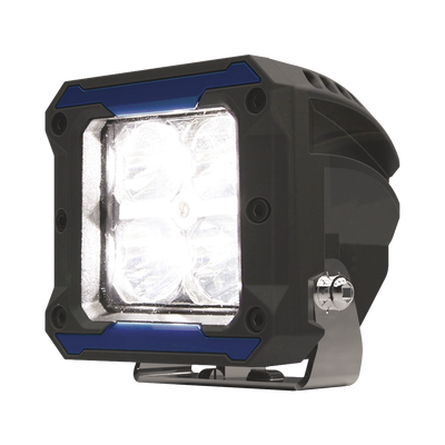 Luz de Trabajo LED / 4950 Lúmenes / 9 LEDs 10W / 12-24 VCD / IP67 / Soporte Articulado Acero Inoxidable — ECCO · SKU EW3007F