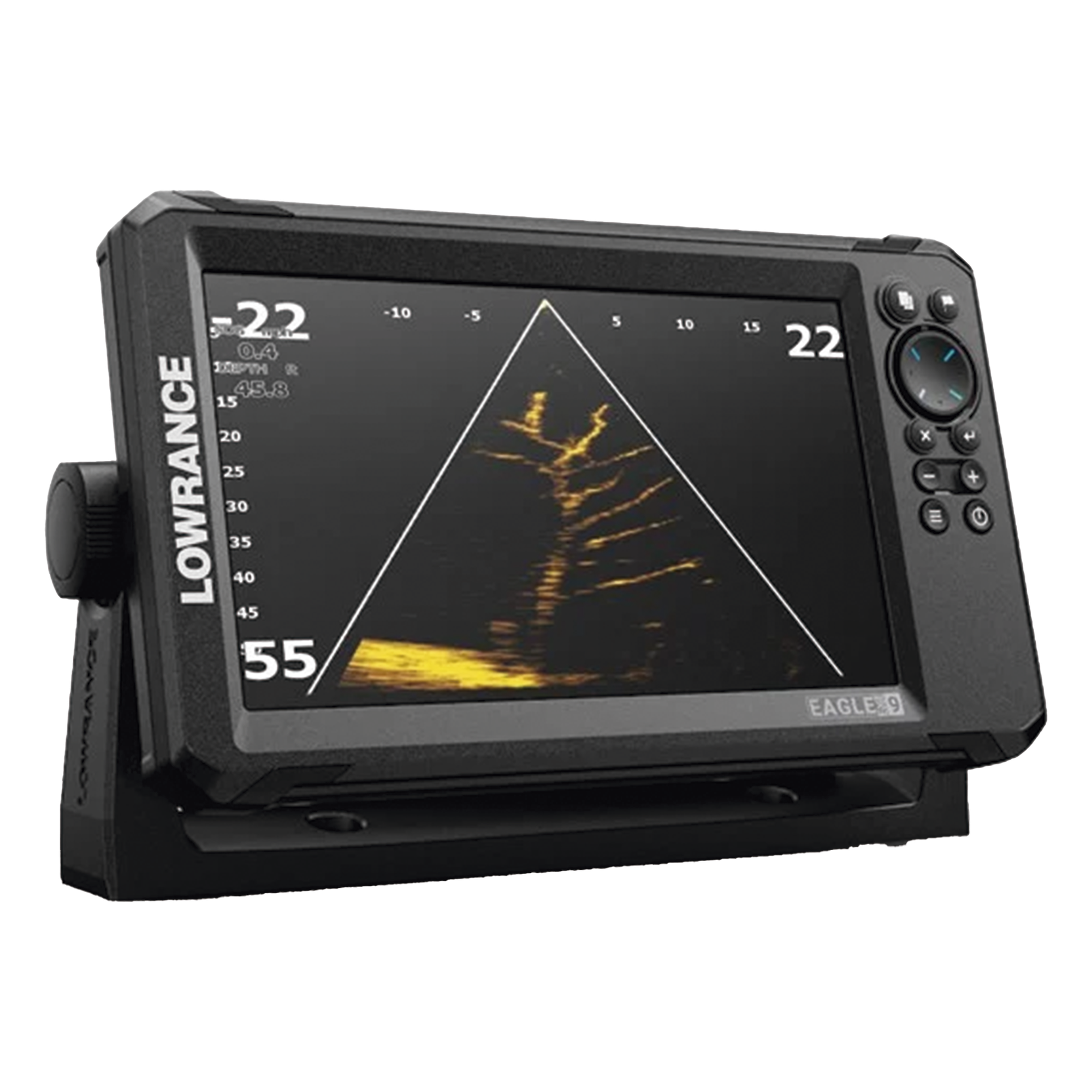 Ecosonda con Pantalla IPS / 9 Pulgadas / 4 Vistas de Sonar / DownScan Imaging / Sintonización Automática / Soporte SD