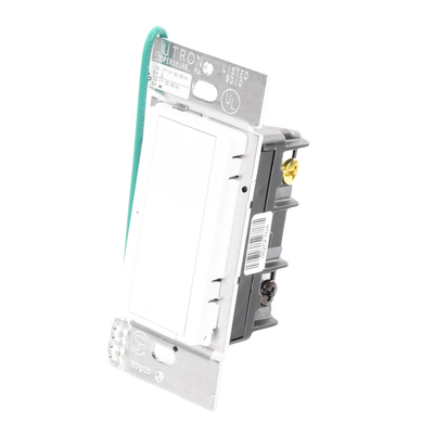 (RadioRA2) Switch on/off  RRD-8S-DV-WH de doble voltaje, un solo polo 120V/, 8A/, 1/10HP 3A en motores, apaga y enciende iluminación ó motor, NO requiere cable neutro.