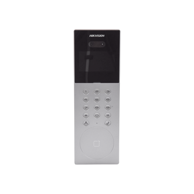 Videoportero IP Multiapartamento con Reconocimiento Facial / Llamada a App HikConnect (requiere monitor) / Protección IP65 / Apertura por Rostro, Tarjeta o App 
