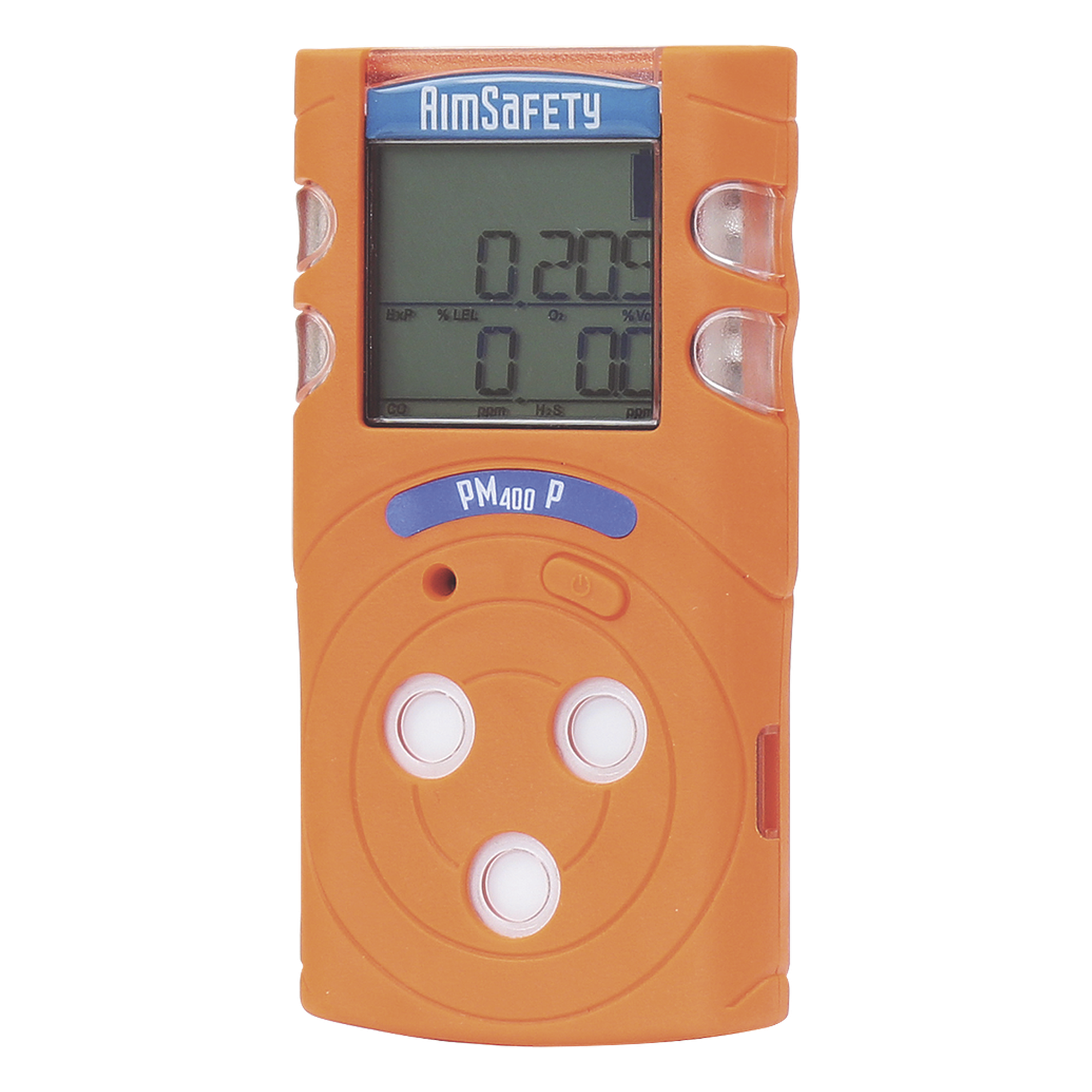 Monitor Personal Multi Gas / 4 Gases Simultáneos (O2/H2S/CO/LEL) / Sensor Pellistor Catalítico / IP67 / Alarma 90 dB / Batería 24 Horas / Registro 2 Meses — MACURCO - AERIONICS · SKU PM400-P