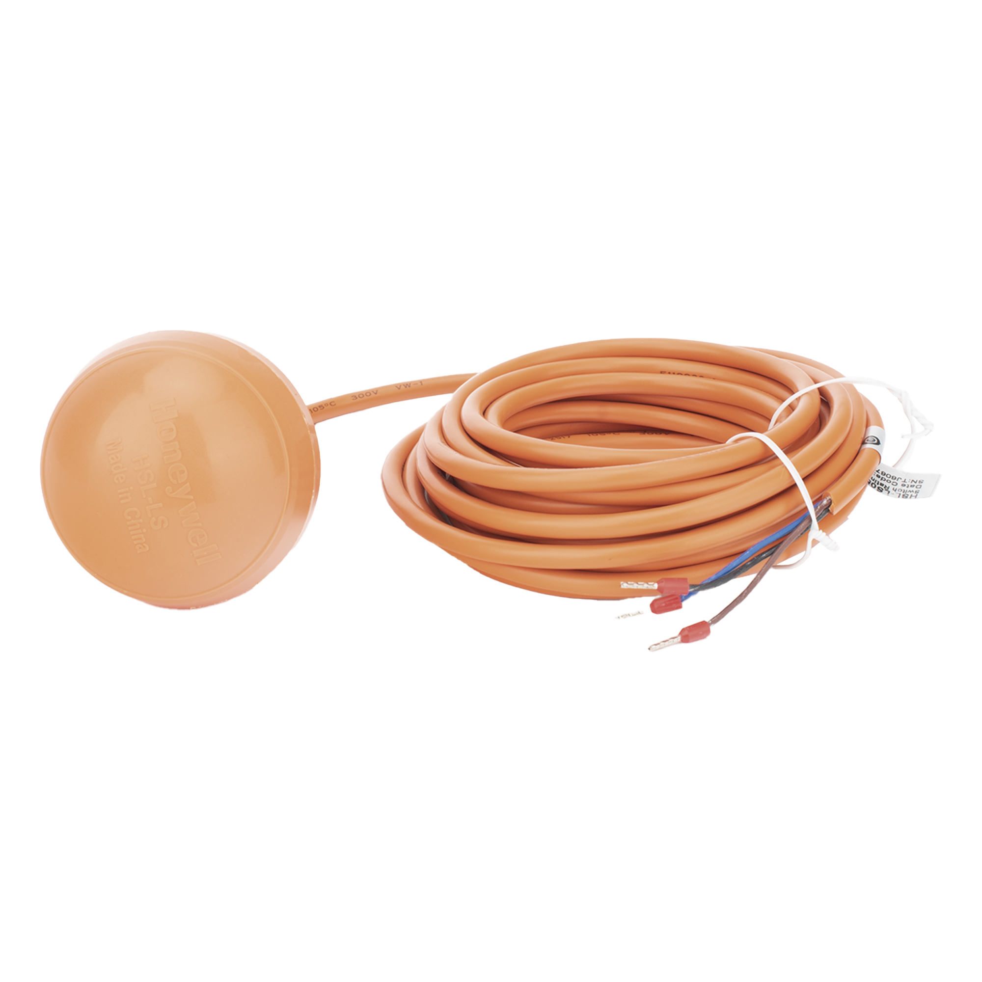 Interruptor de Nivel Tipo Flotador / Cable 5 m (16.4 ft) / Control de Nivel de Agua / Contacto Eléctrico por Flotación / Resistente a la Corrosión — HONEYWELL BMS · SKU HSL-LS05