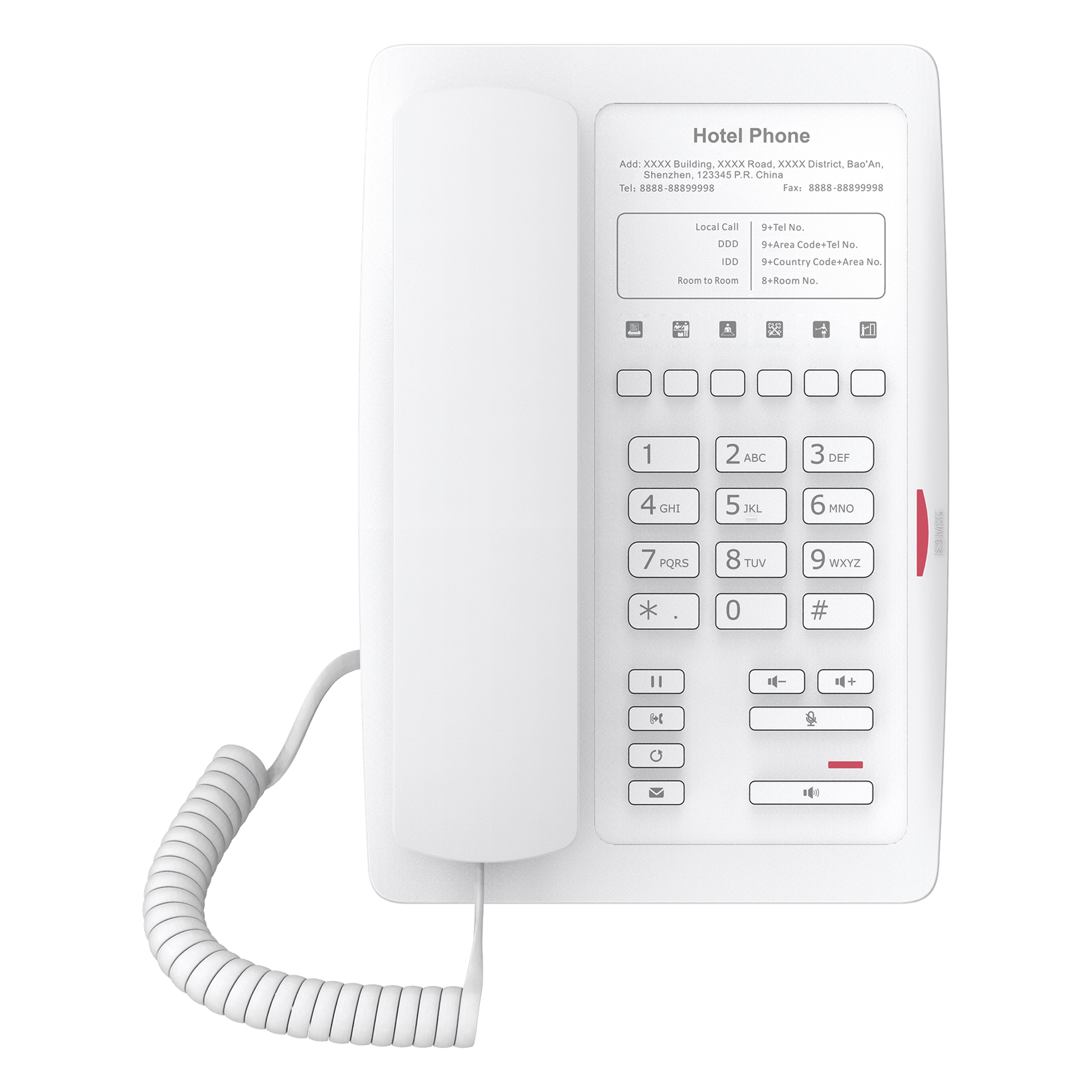 Teléfono IP WiFi / 2 Cuentas SIP / Opus HD / Wi-Fi 2.4 GHz / PoE 802.3af / 2 Puertos Ethernet 10/100 Mbps / 6 Teclas Programables — FANVIL · SKU H3WW