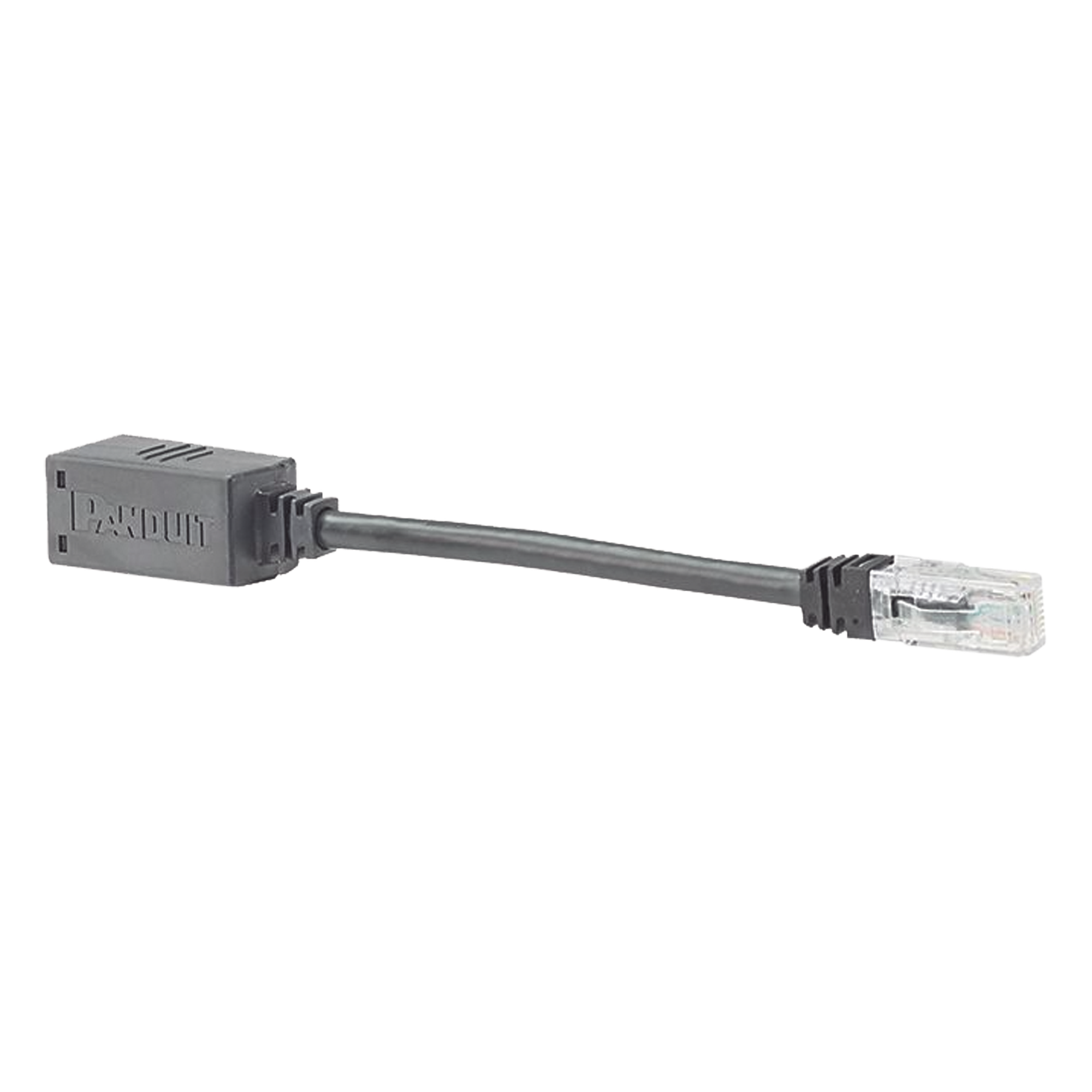 Adaptador de seguridad anti-desconexión / Cat 6A UTP / CM / 20.3 cm (8 pies) / Jack a Plug — PANDUIT · SKU BKA6ASD8INBL