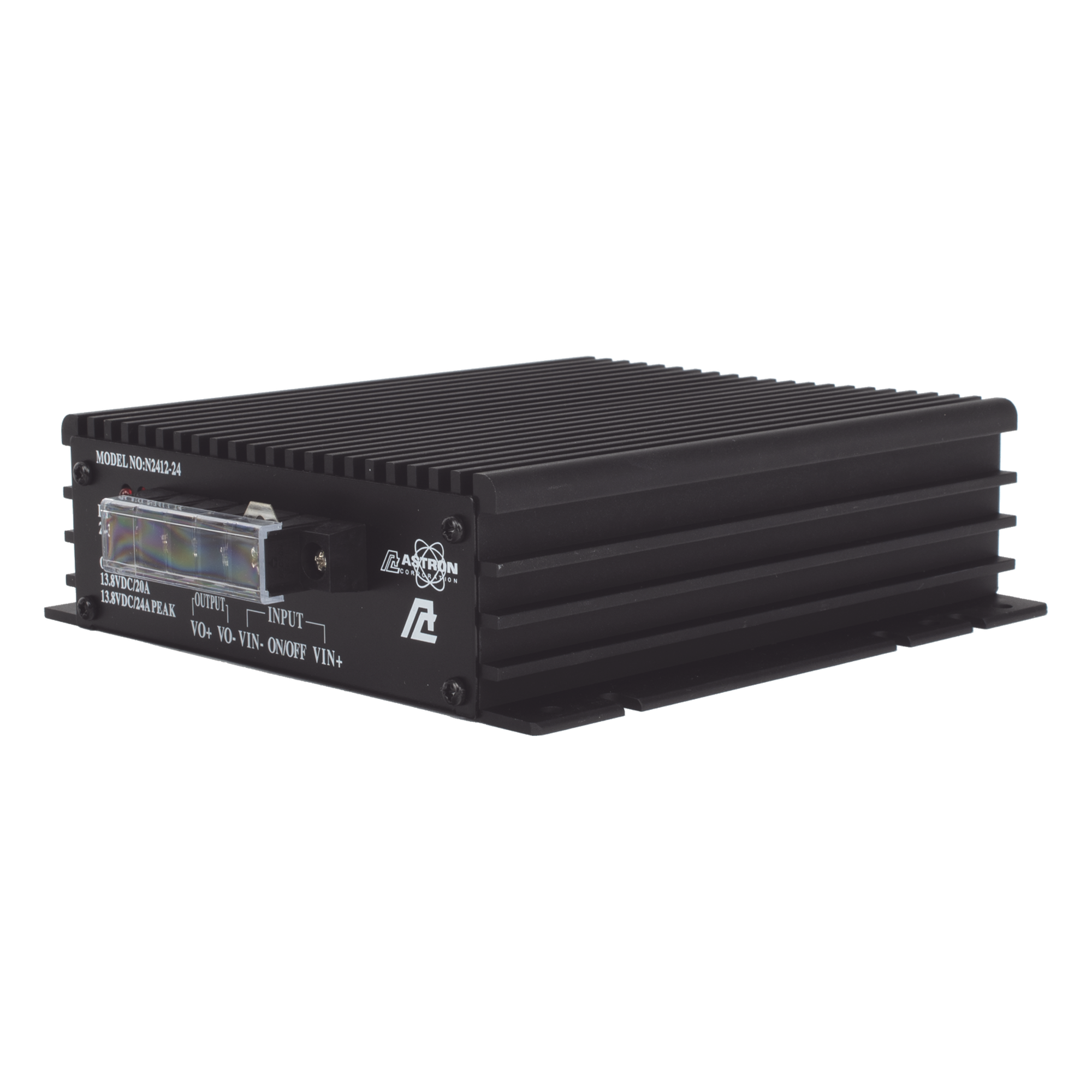 Convertidor DC-DC / Entrada 22-32 VDC / Salida 13.8 VDC 20 A / 5 x 16 x 18 cm (1.97 x 6.3 x 7.09 in)