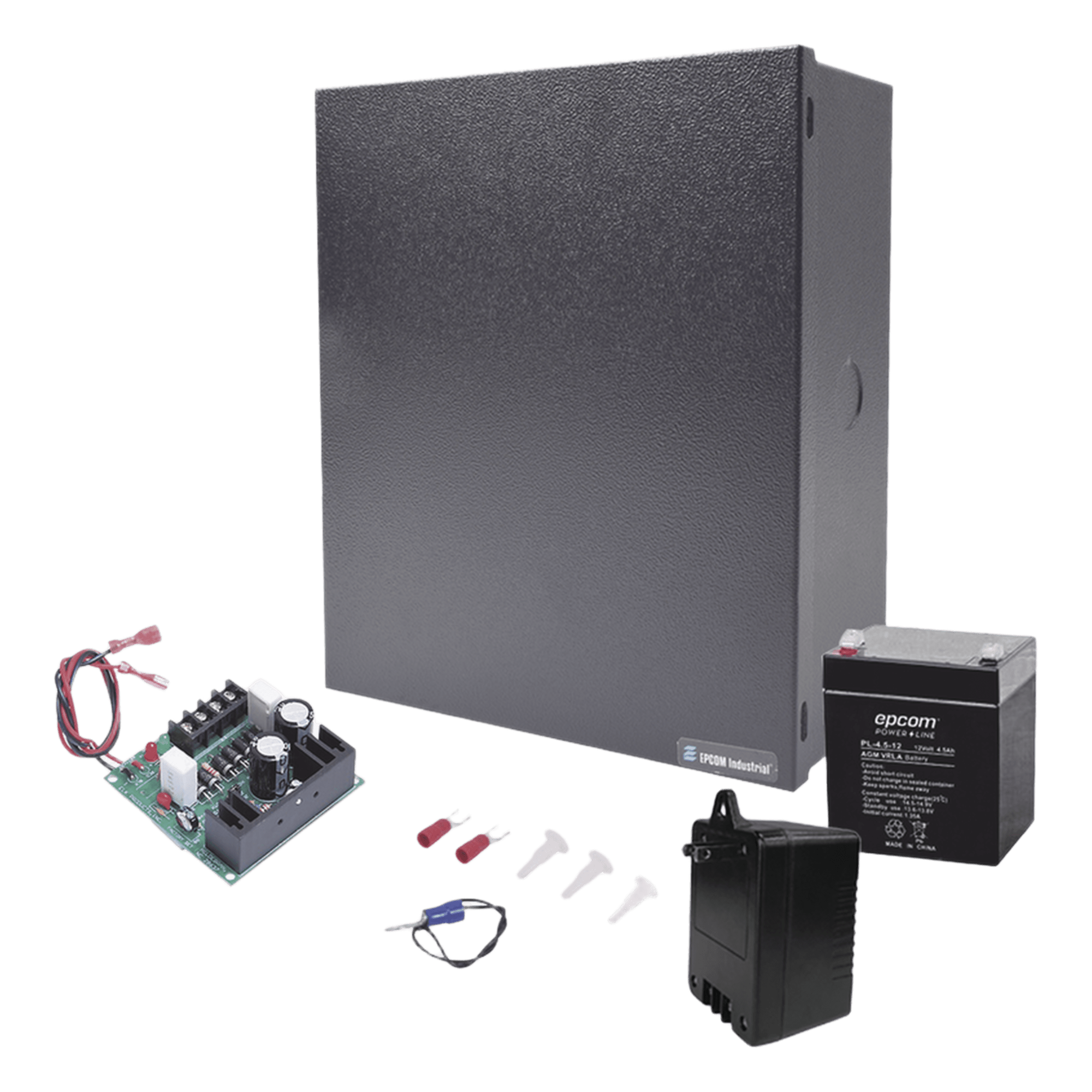 Fuente de Poder para Control de Acceso / 12 Vcc / 1A / Supresión de Voltaje 110-130 Vca / Batería de Respaldo 4 Ah / Uso en Interiores — EPCOM POWERLINE · SKU PRO-12V-1AK